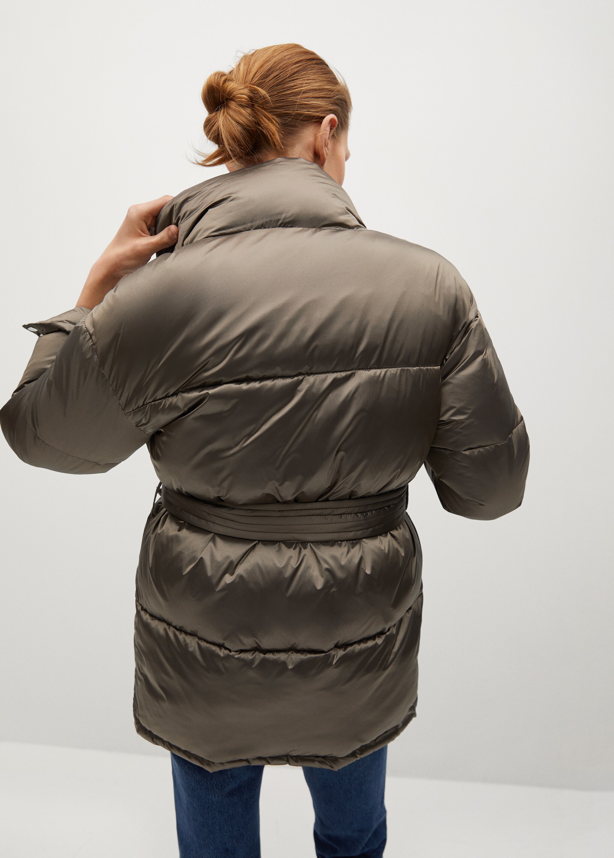 Anorak acolchado cinturón - Reverso del artículo