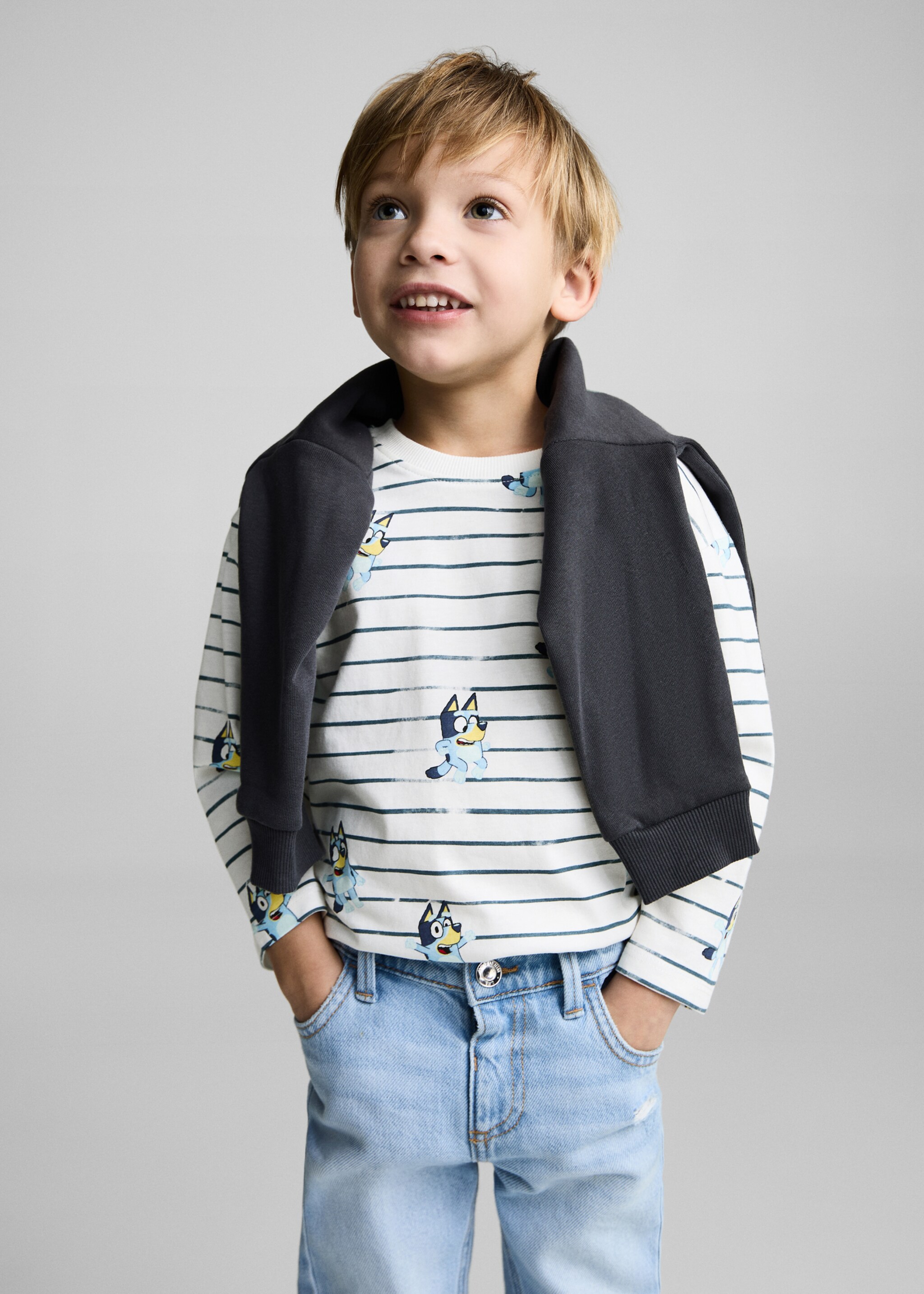 Bluey printed t-shirt - Medium plane, Off White. Ref: 87061047-00.