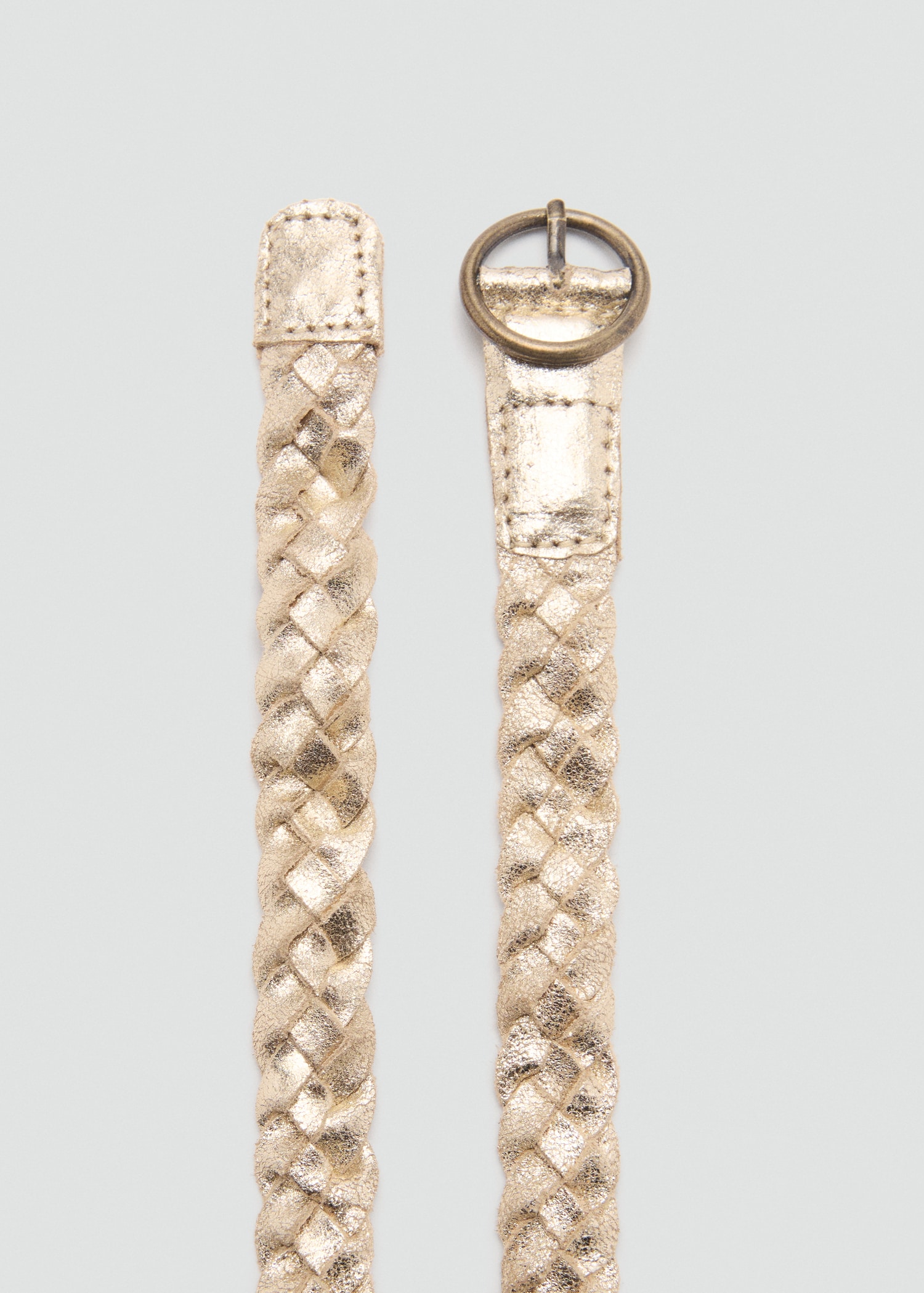 Cinturó pell metal·litzat - Pla mig