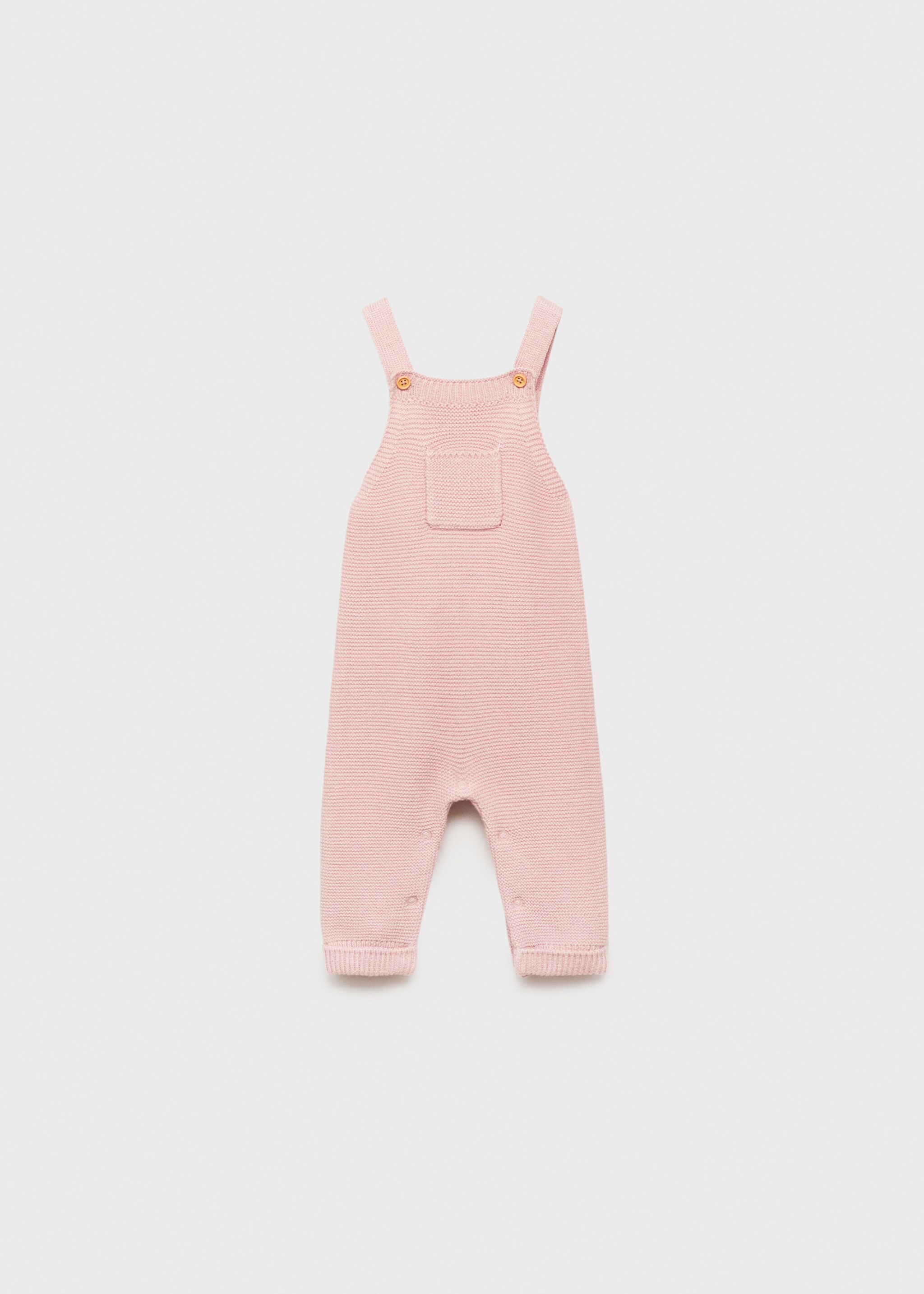 Cotton knit dungarees - Article without model, Pink. Ref: 87061520-00.