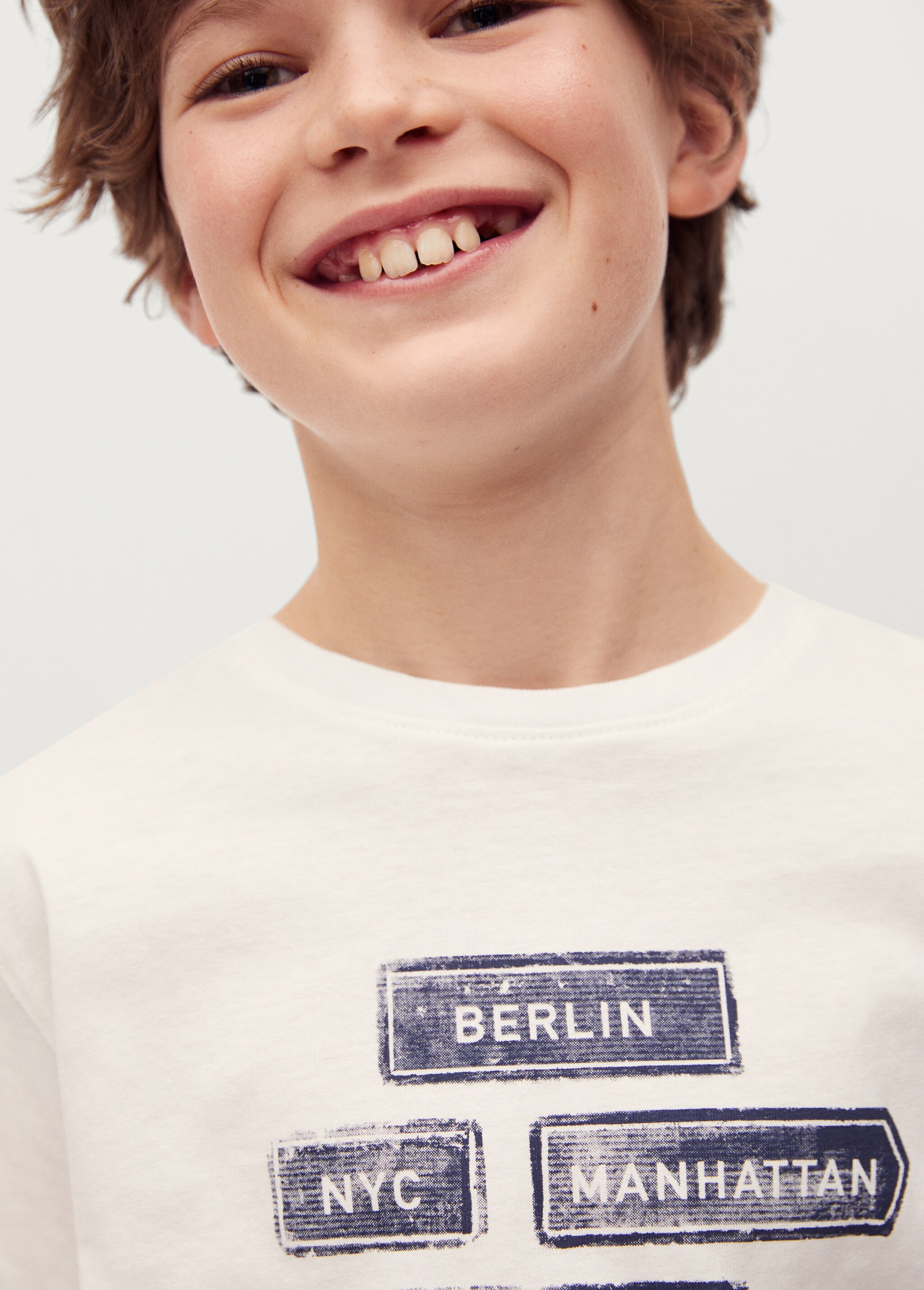 Organic printed cotton t-shirt - Medium plane