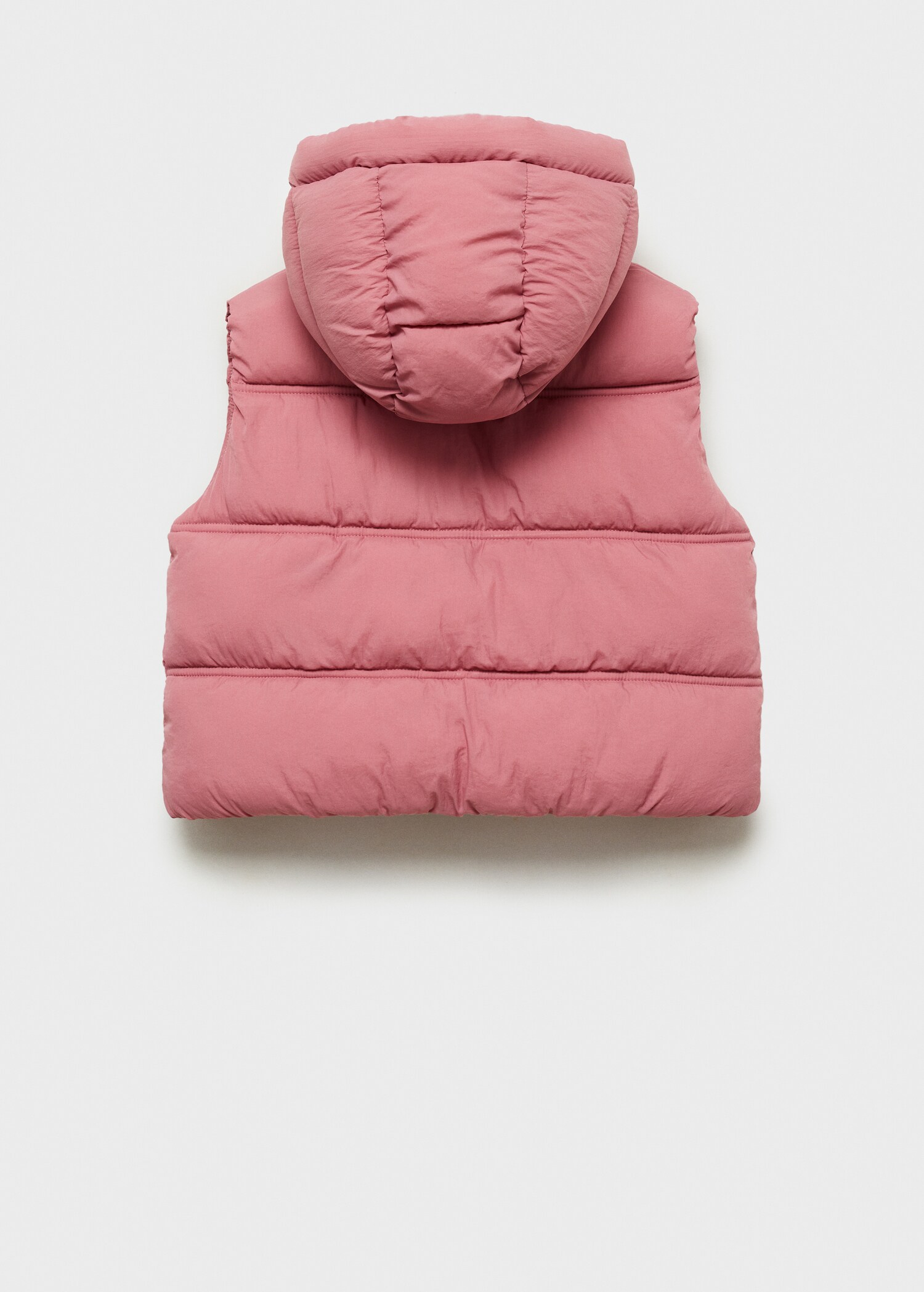 Quilted gilet with hood - Reverse of the article