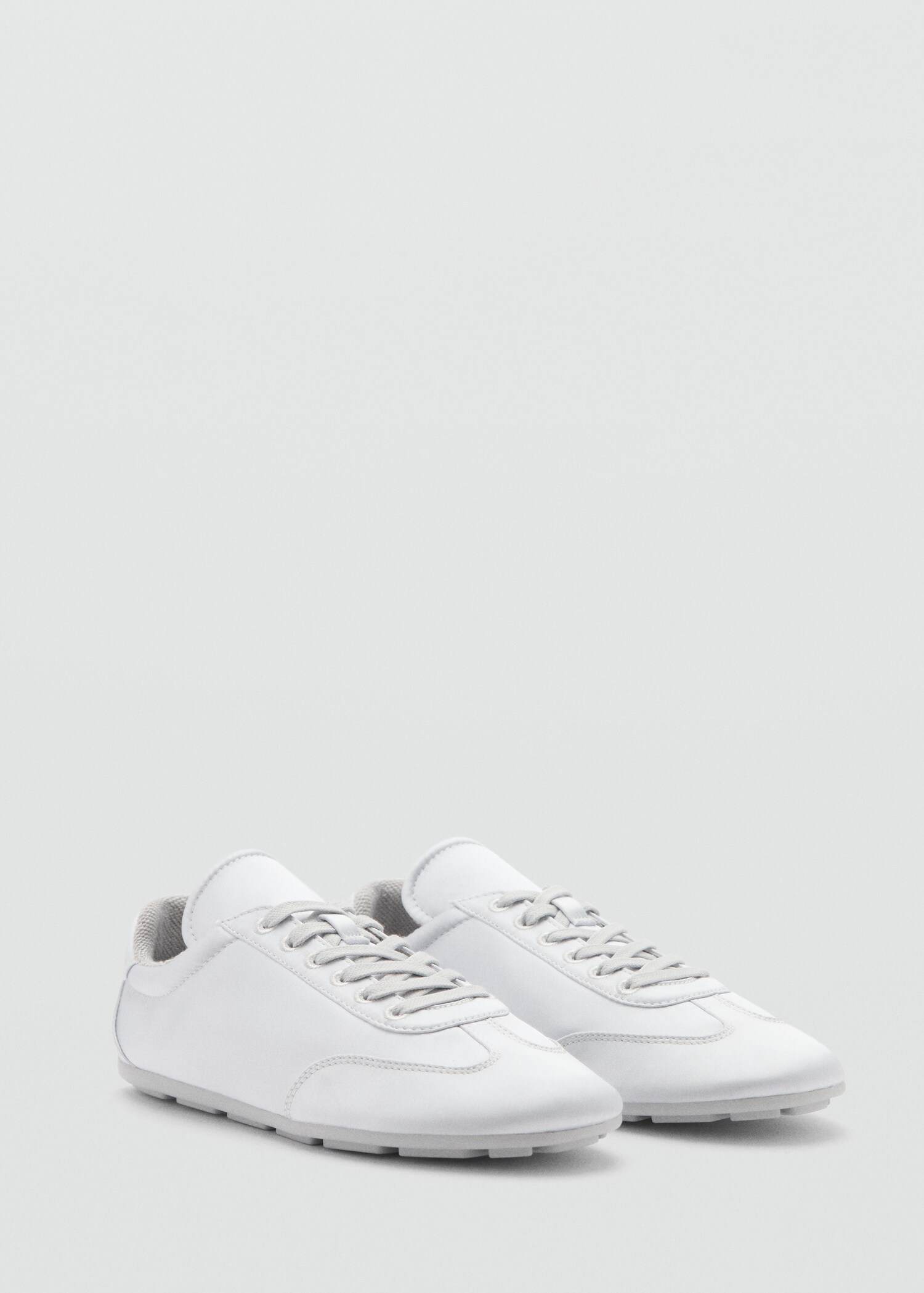Satin lace-up trainers - Medium plane