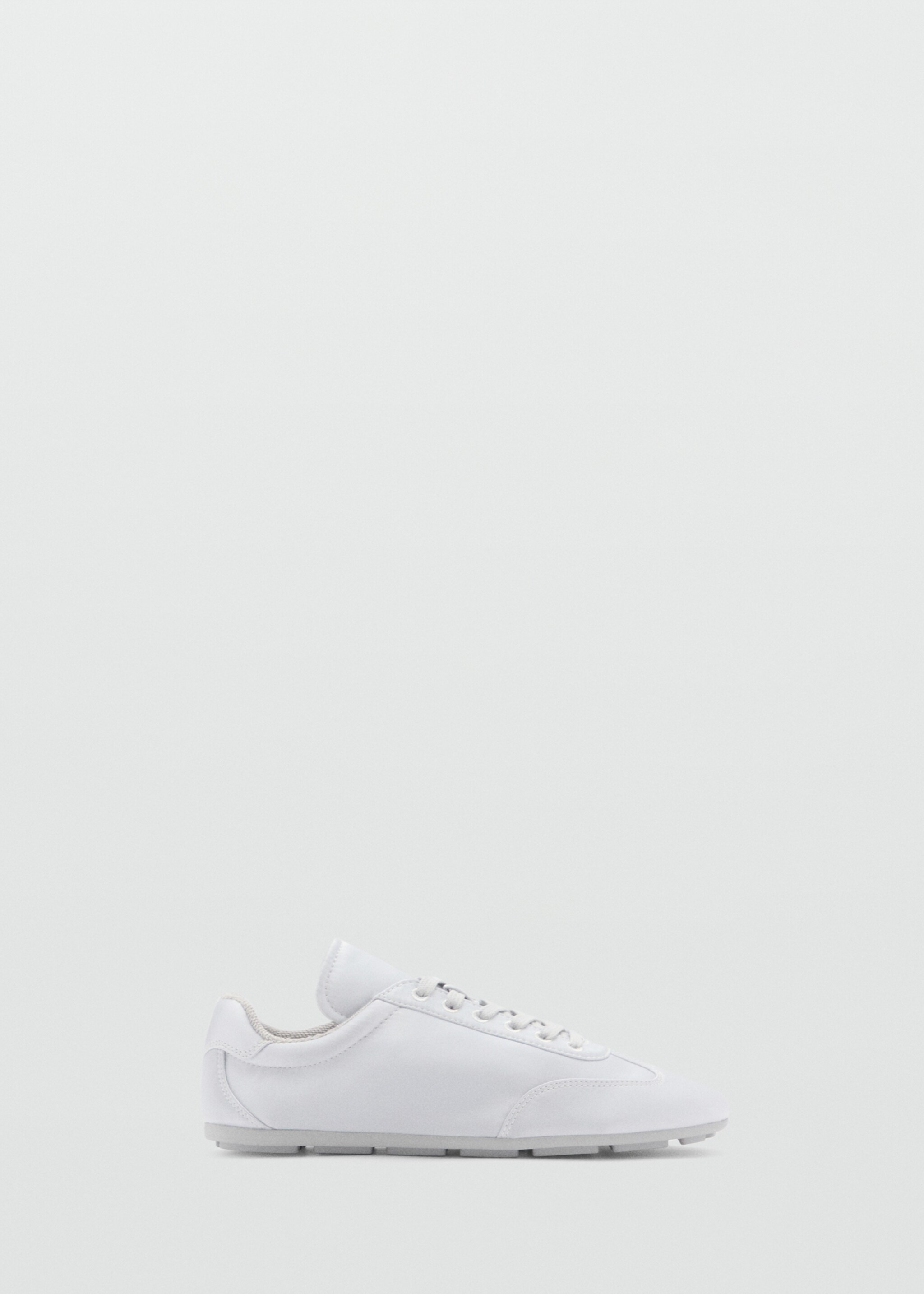 Satin lace-up trainers - Article without model, Silver. Ref: 87062533-00.