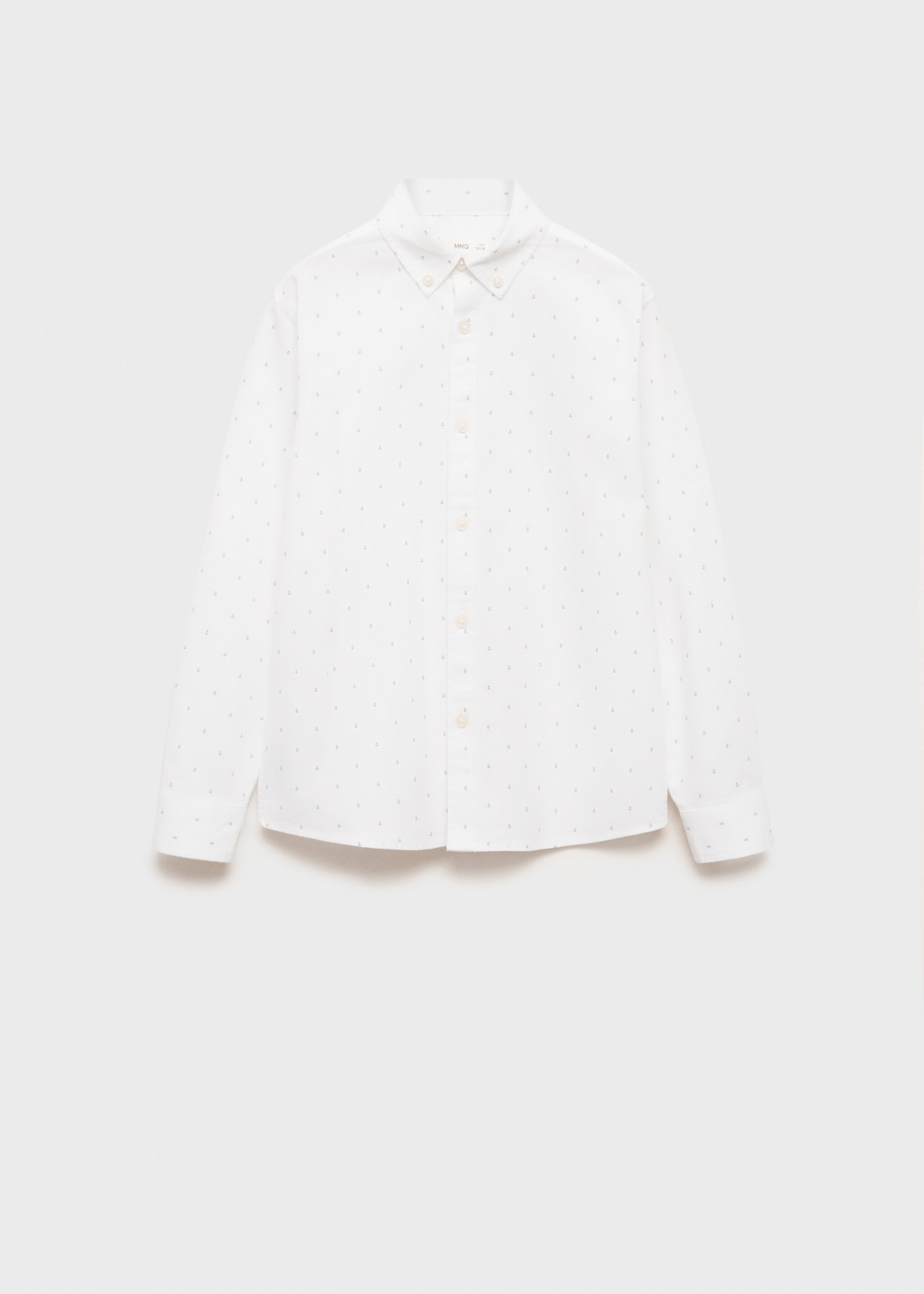 Printed Oxford shirt - Article without model, White. Ref: 87062534-00.