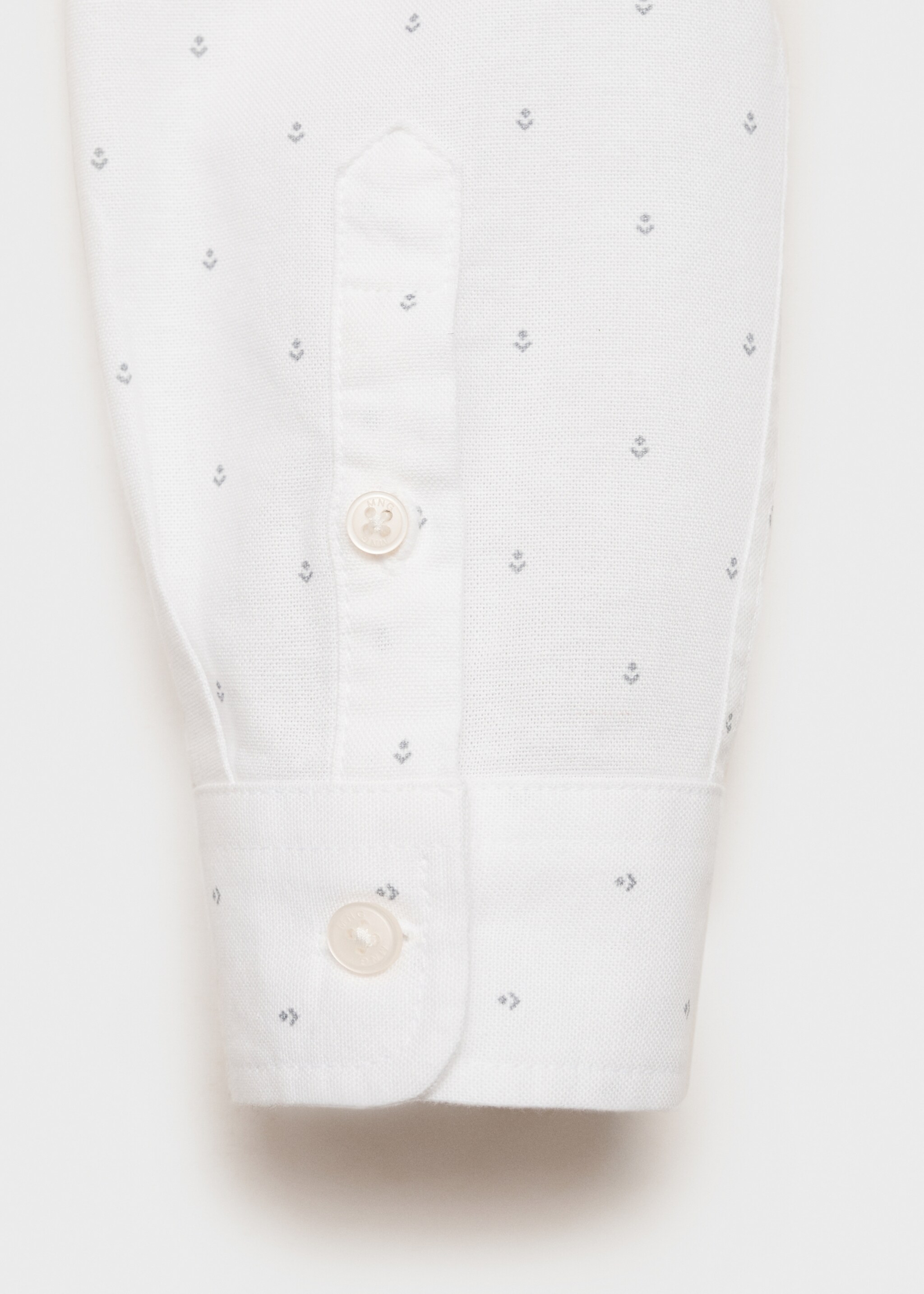 Printed Oxford shirt - Details of the article 0, White. Ref: 87062534-00.