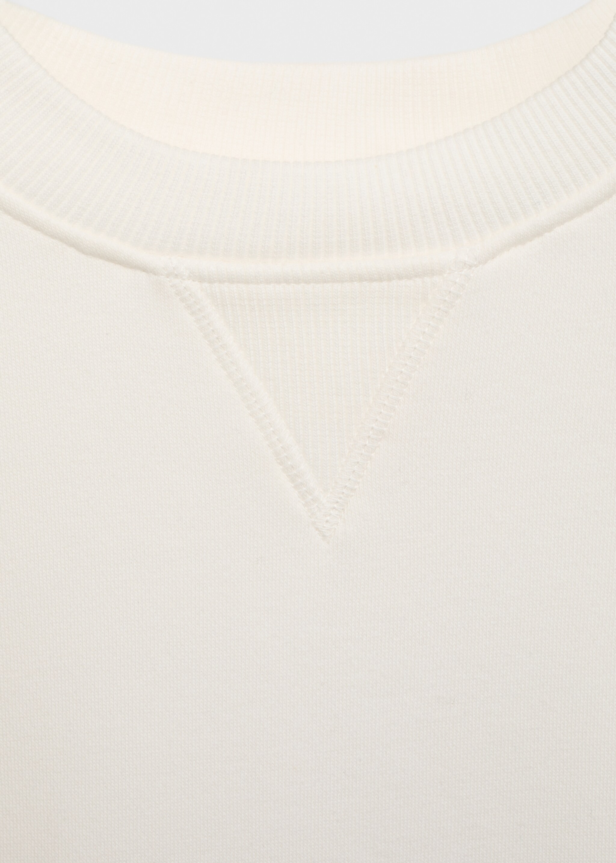 Bawełniana bluza z napisem - Szczegóły artykułu 0, Złamana biel. Ref: 87062537-00.