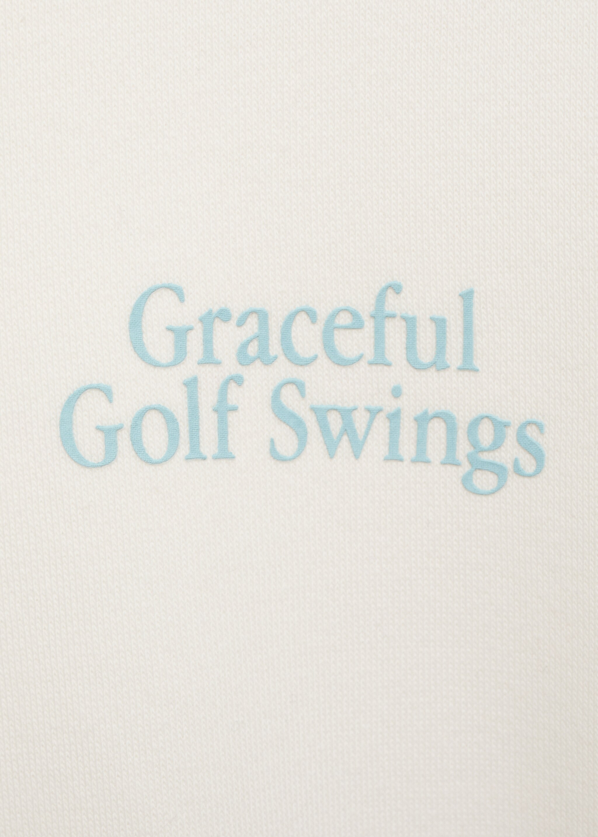 Bawełniana bluza z napisem - Szczegóły artykułu 8, Złamana biel. Ref: 87062537-00.