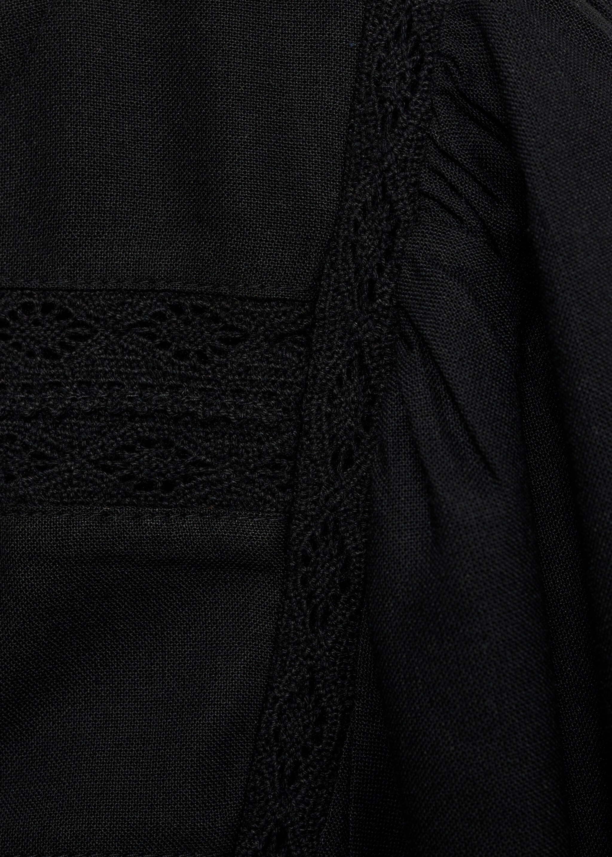 Blouse met pofmouwen - Detail van het artikel 0, Zwart. Ref: 87062540-00.