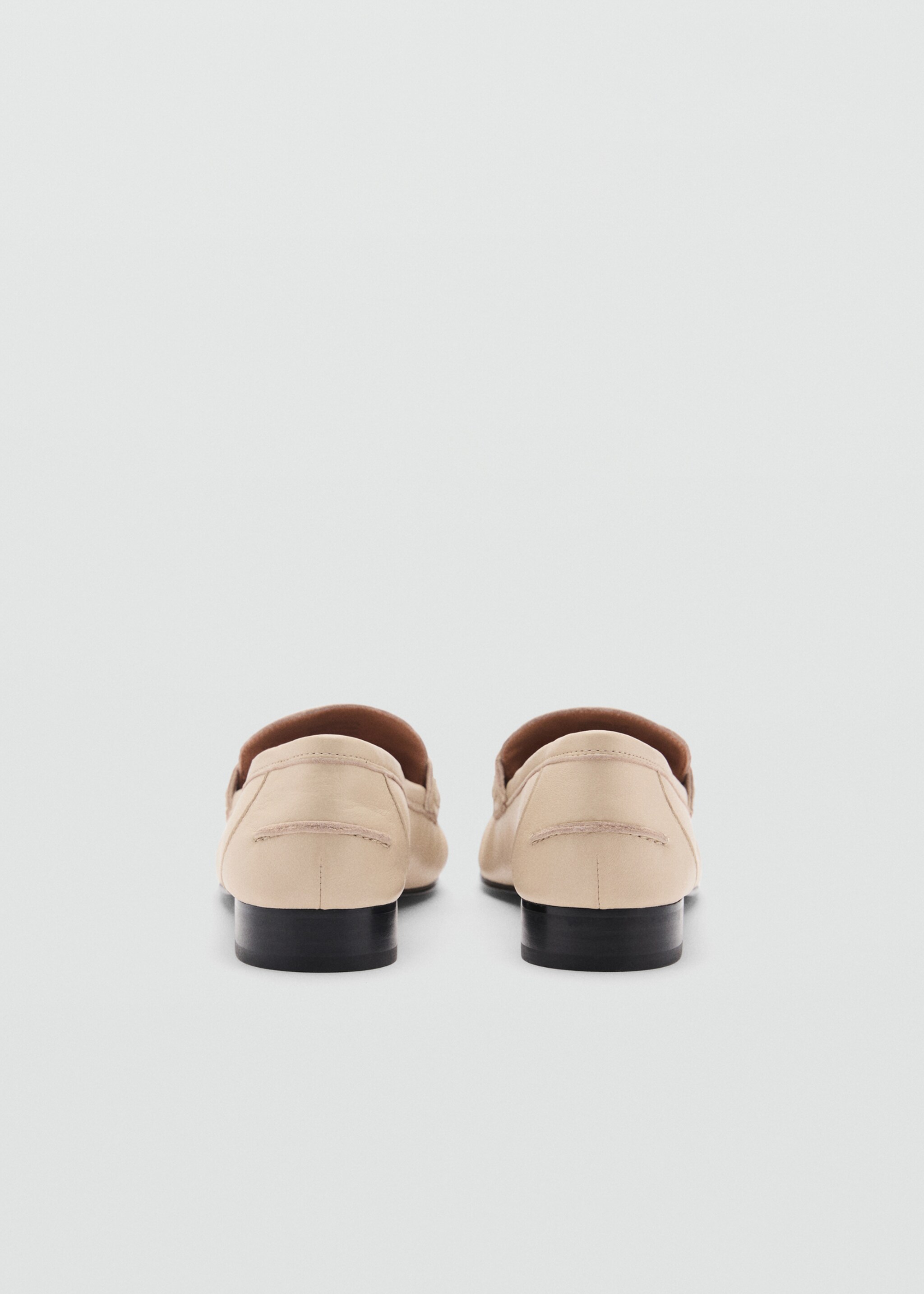 Leather moccasins with tassels - Details of the article 1, Beige. Ref: 87062888-00.