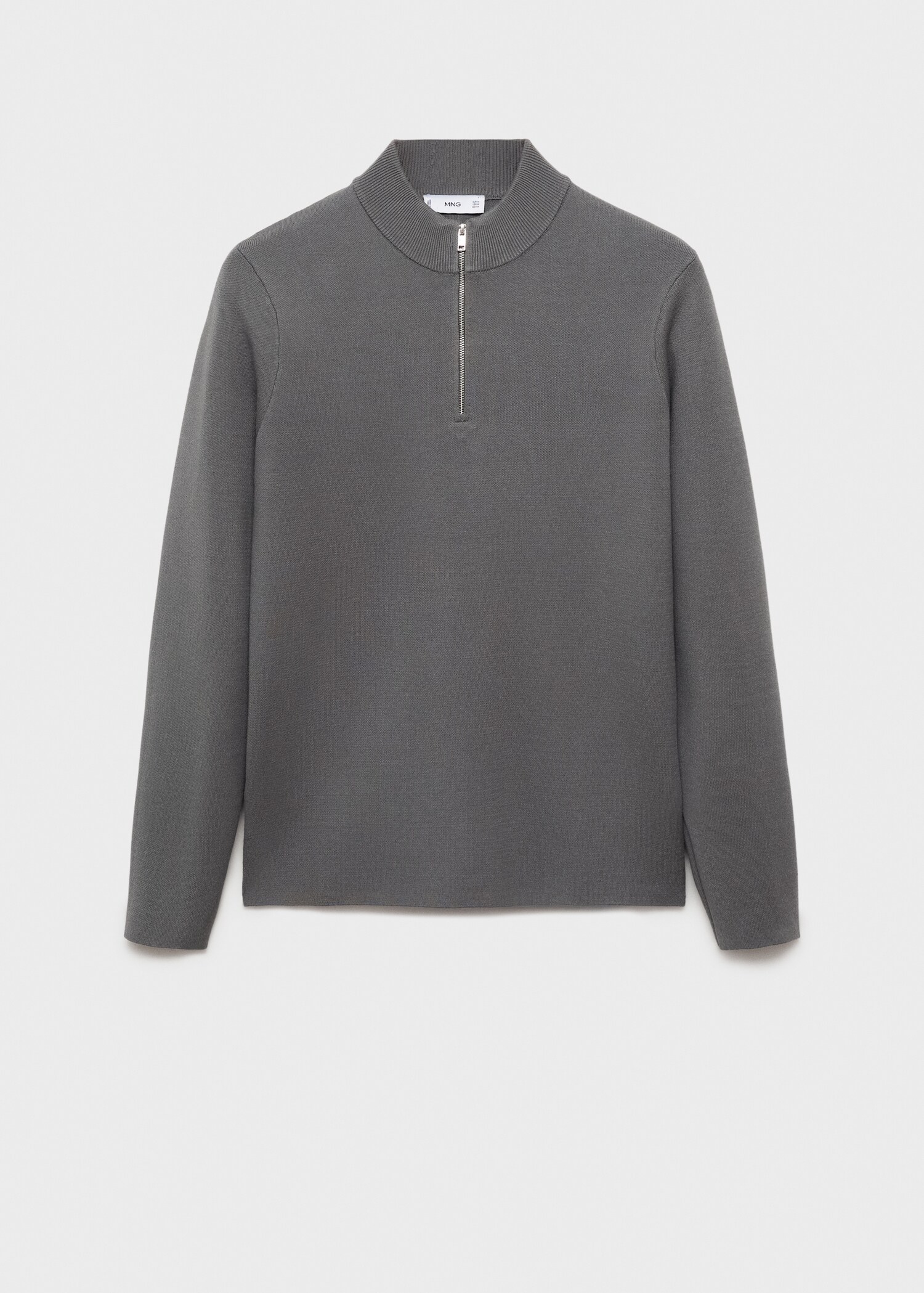 Perkins-neck sweater with zip - Article without model