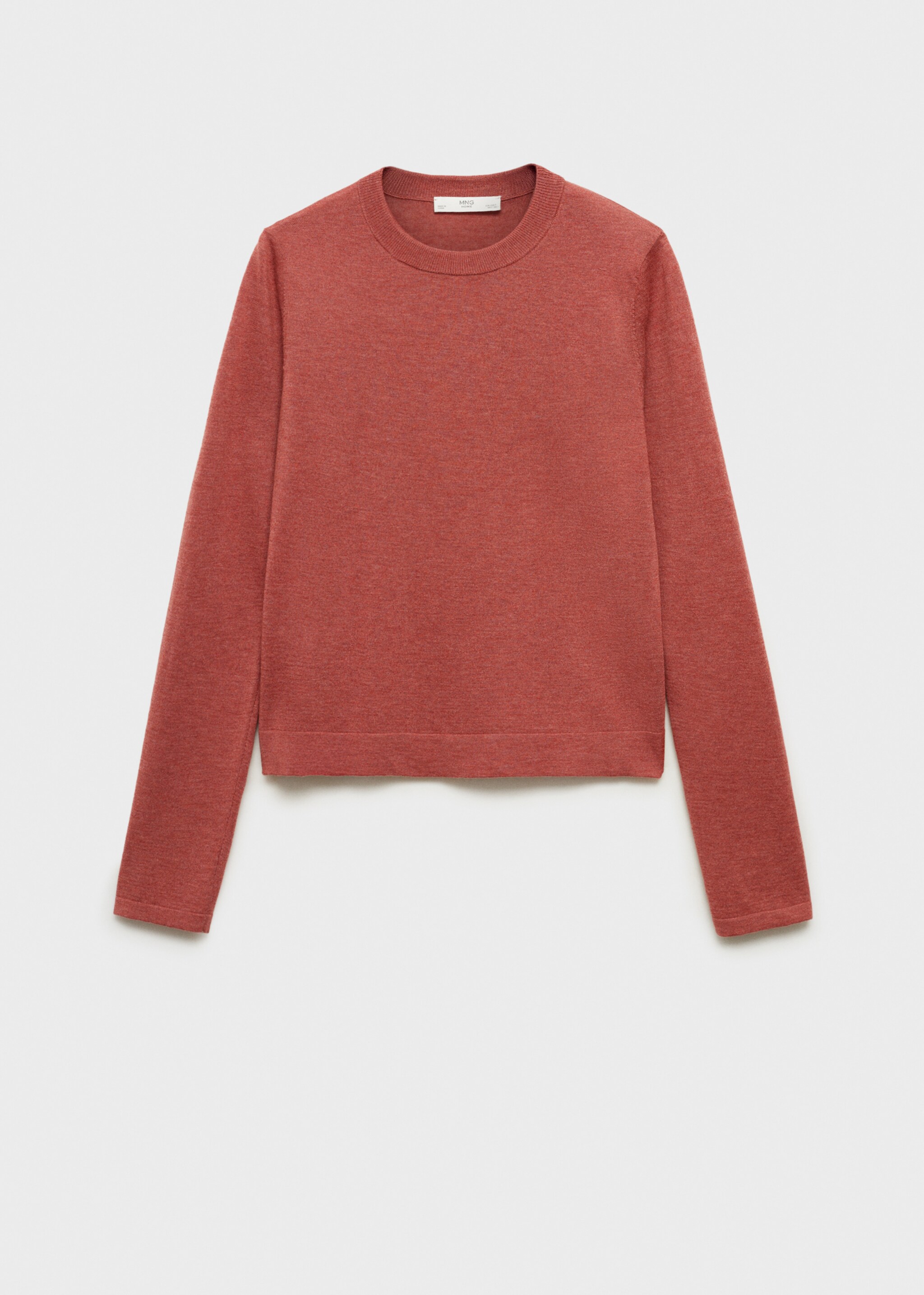 Pull en maille à col rond - Article sans modèle, Rose géranium. Ref: 87062892-00.