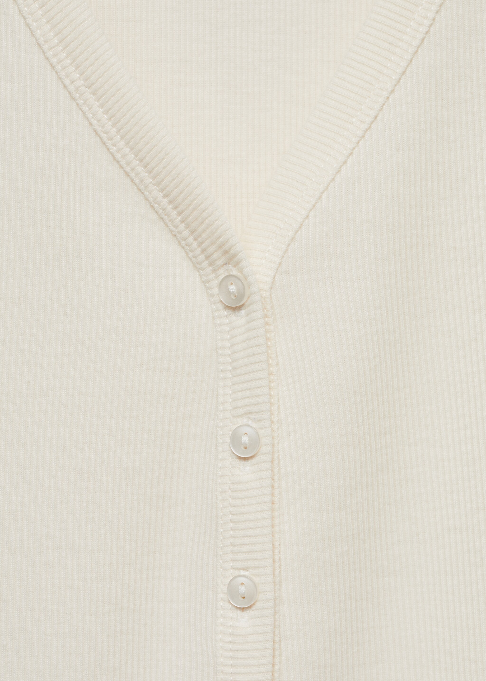 Nachthemd aus Rippstrick - Detail des Artikels 8, Vanille. Ref: 87062893-00.