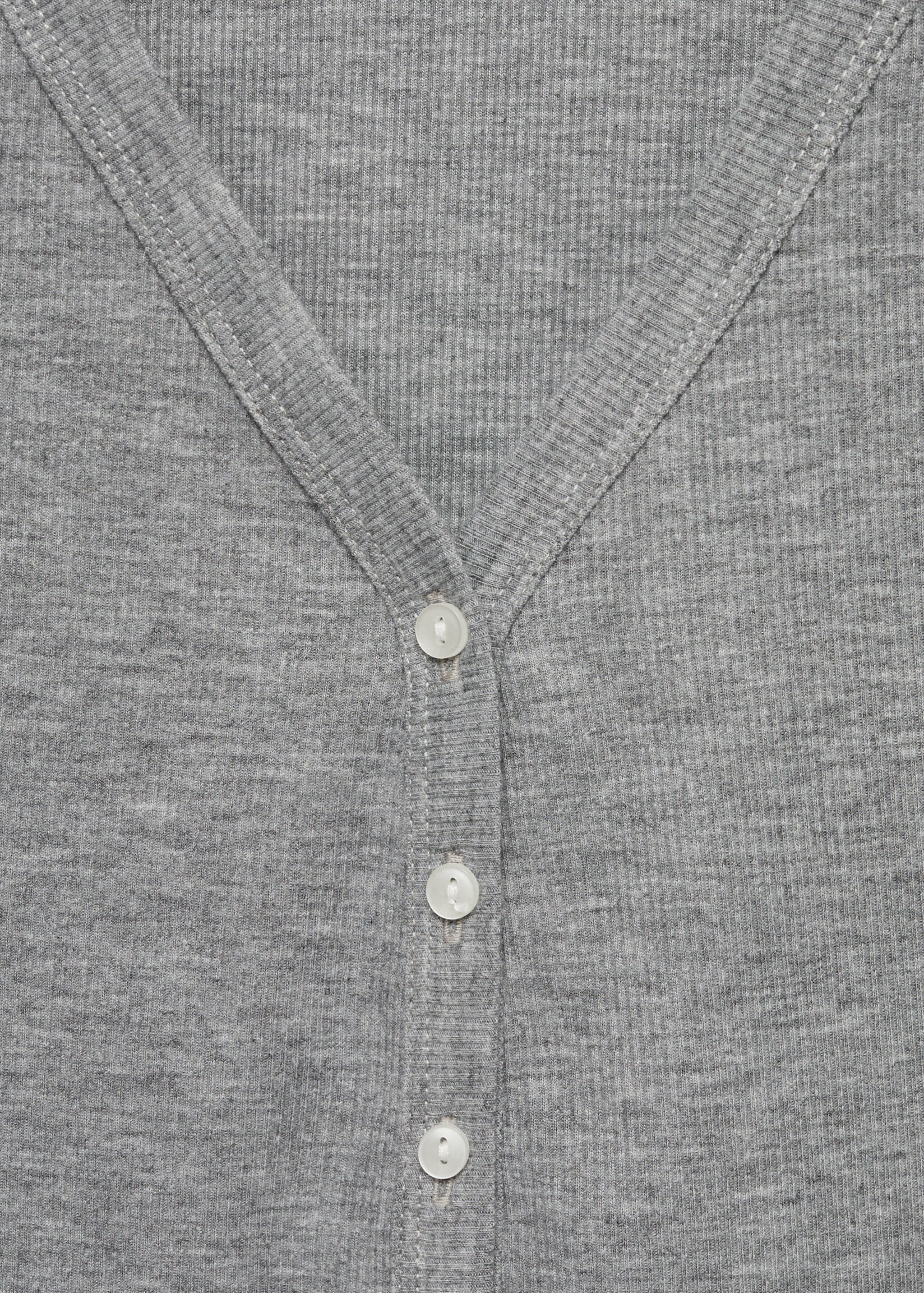 Noční košile z žebrovaného úpletu - Detail zboží 8, Šedá. Ref: 87062893-00.