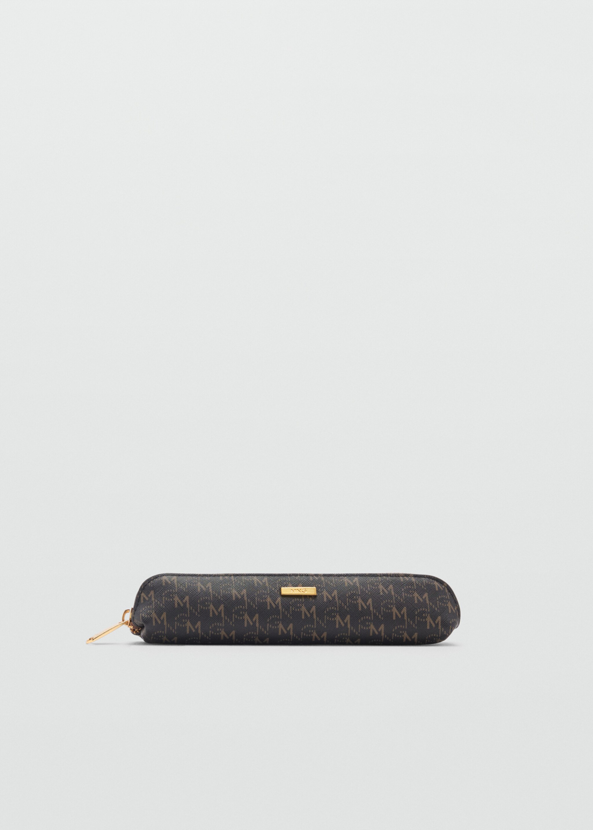 Zip case with printed logo - Article without model, Brown. Ref: 87062895-00.