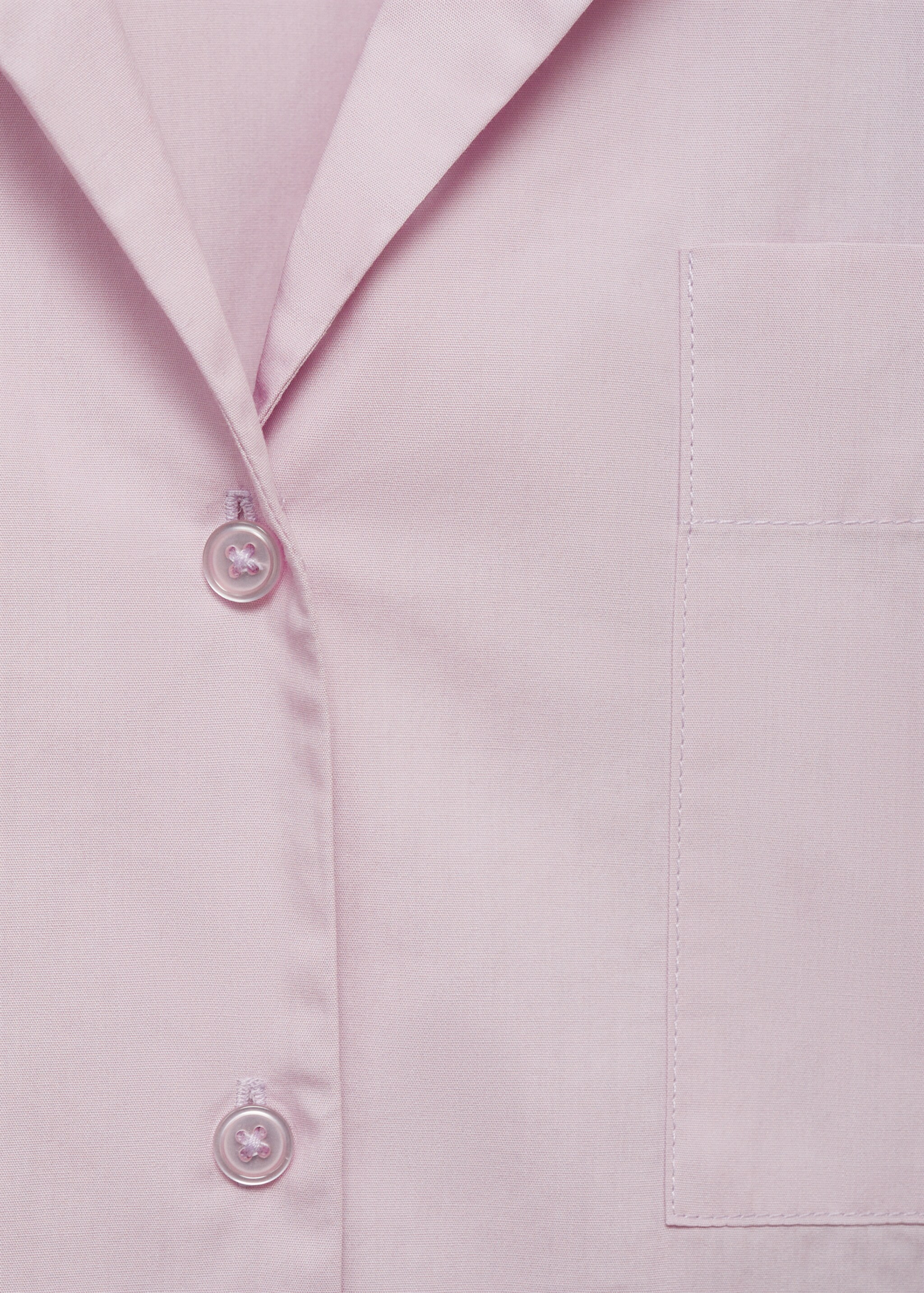 Garment-washed cotton nightgown - Details of the article 0, Lilac. Ref: 87062896-00.