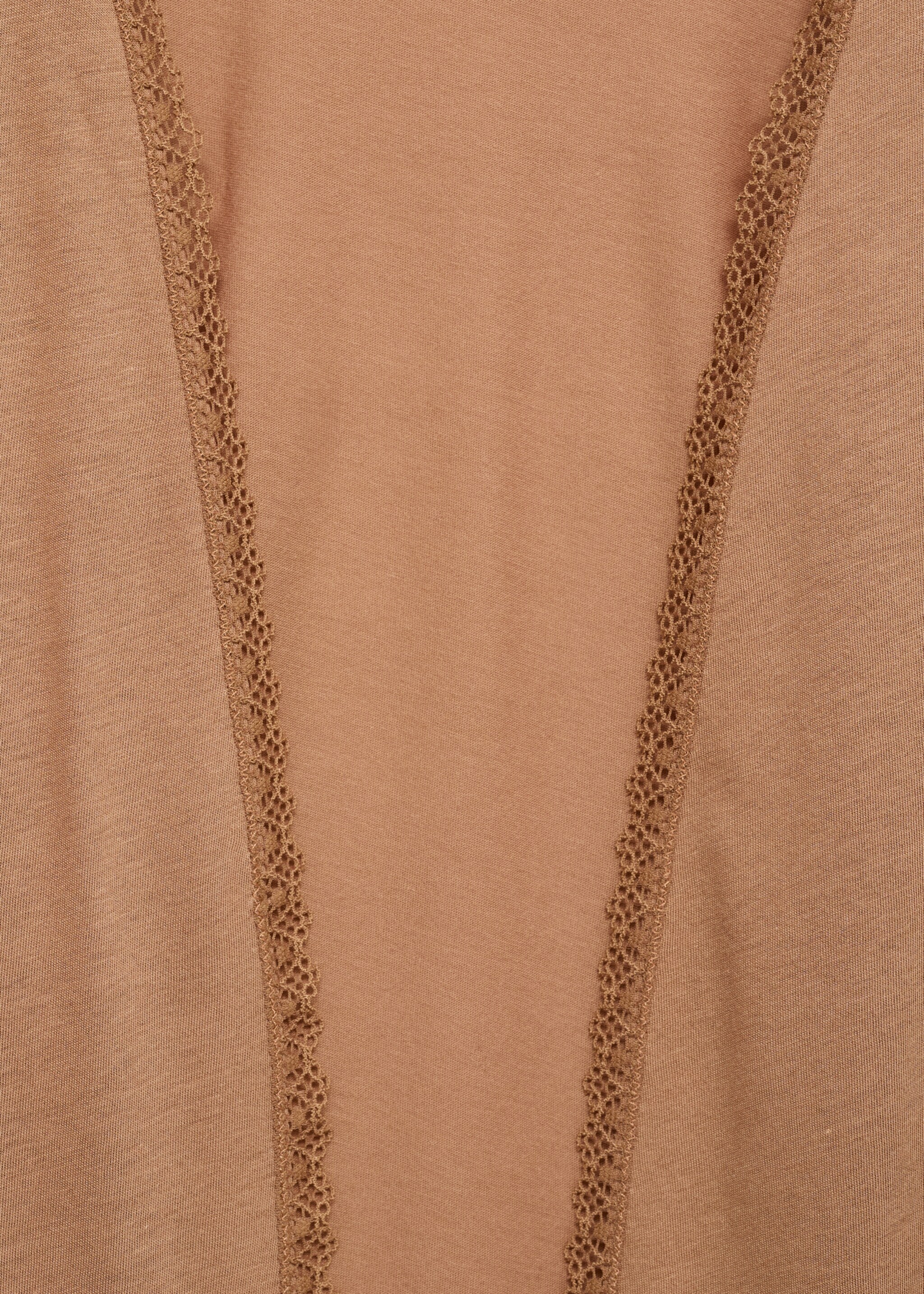 Βαμβακερή ρόμπα με τελειώματα σε αντίθεση - Λεπτομέρεια του προϊόντος 8, Μεσαίο Καφέ. Ref: 87062938-00.