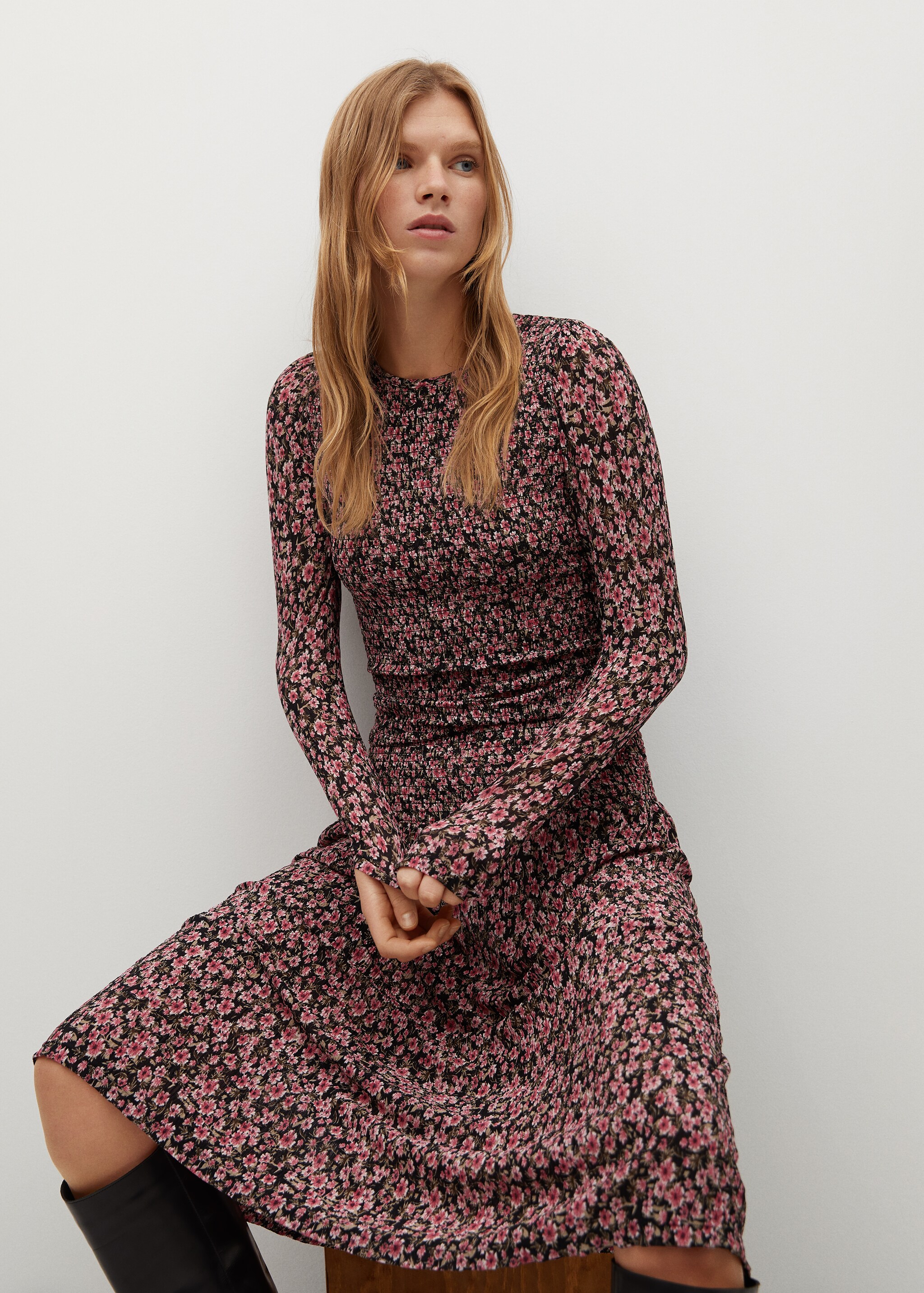 Vestido estampado floral volante - Detalle del artículo 3