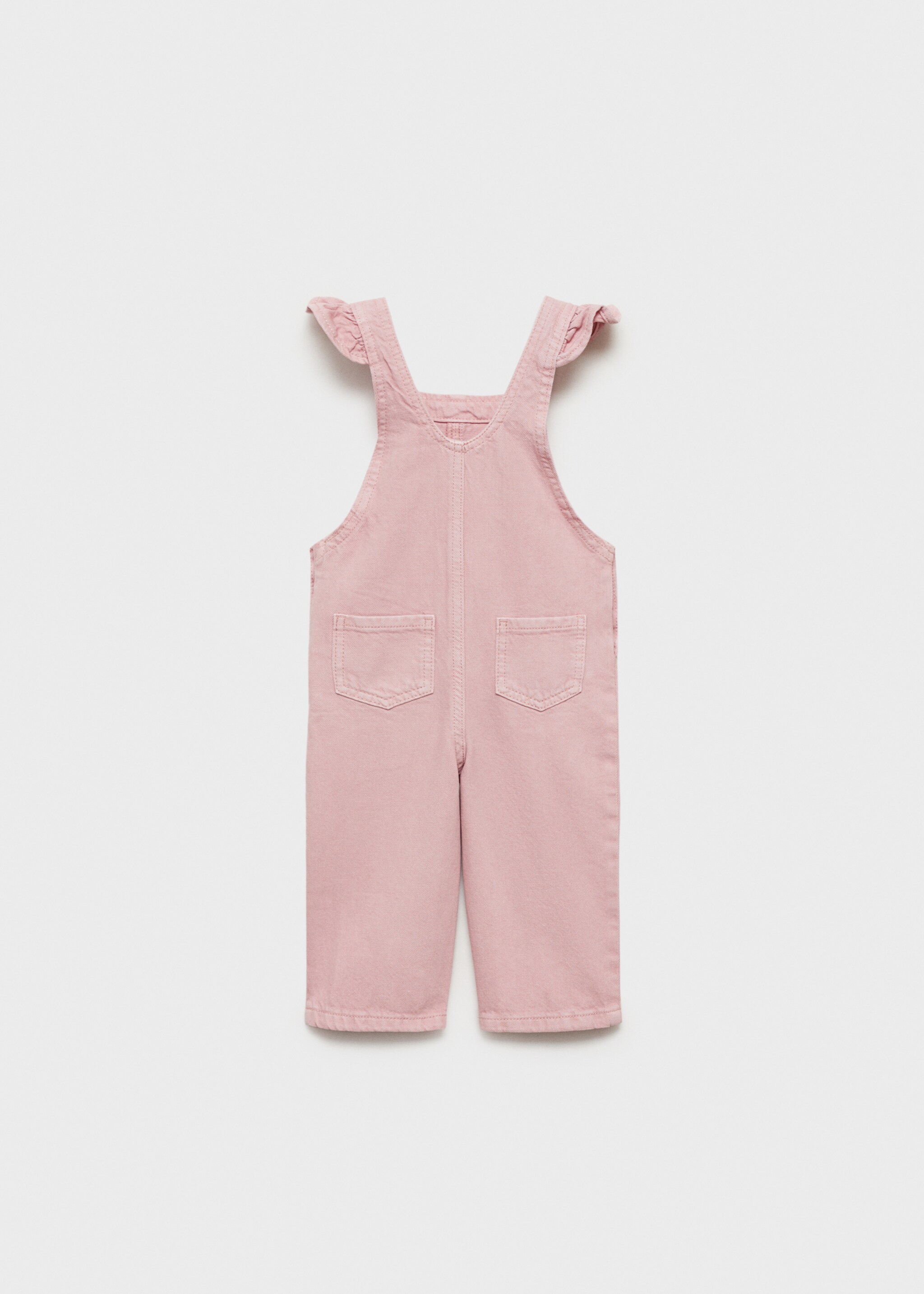 Long denim dungarees - Reverse of the article, Pink. Ref: 87063270-00.