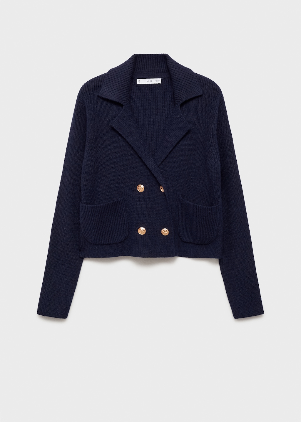 Double-breasted Knit cardigan ネイビー Jesper Cable Knit Double Breasted Front Button Cardigan, Royal