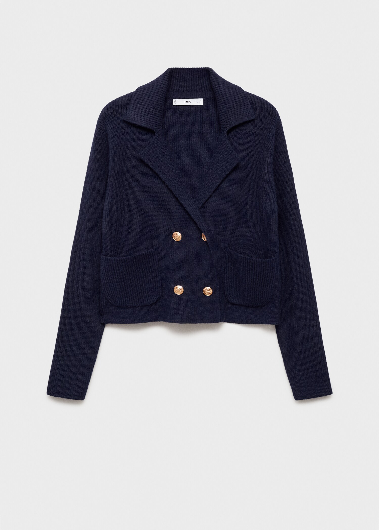 Double-breasted knitted jacket - Article without model