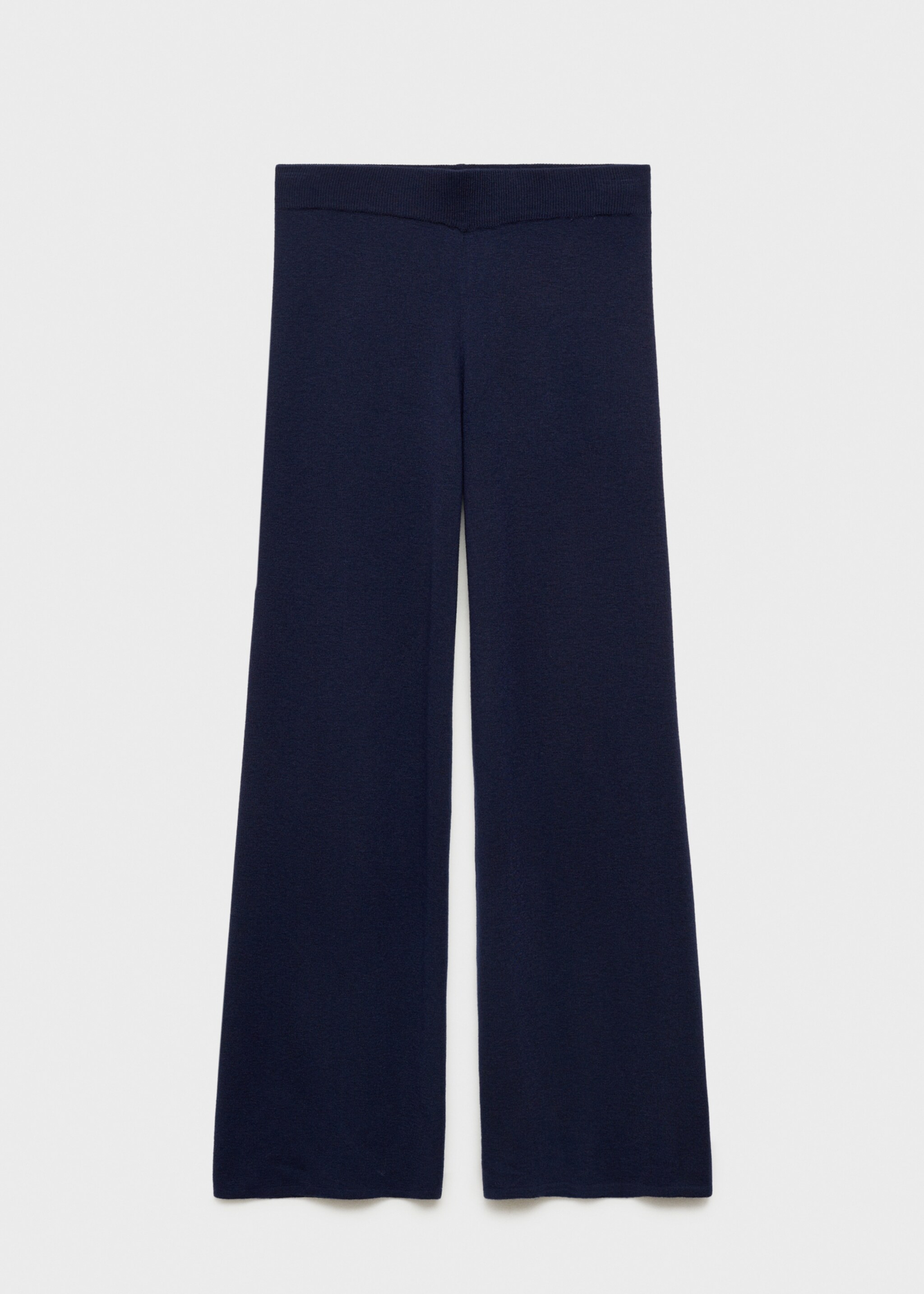 Straight knitted trousers - Article without model, Dark Navy. Ref: 87063273-00.