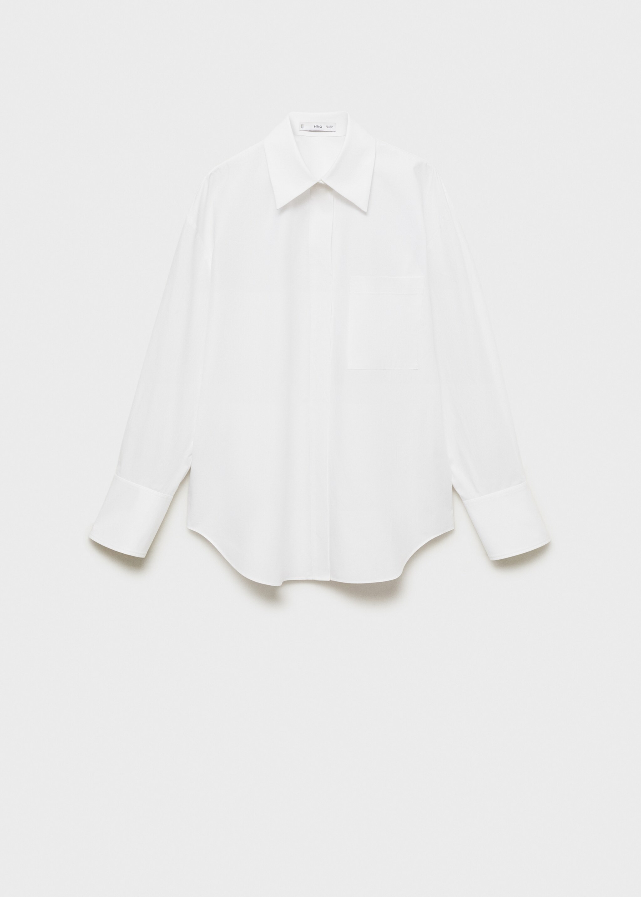 Chemise coton oversize - Article sans modèle, Blanc cassé. Ref: 87063274-00.