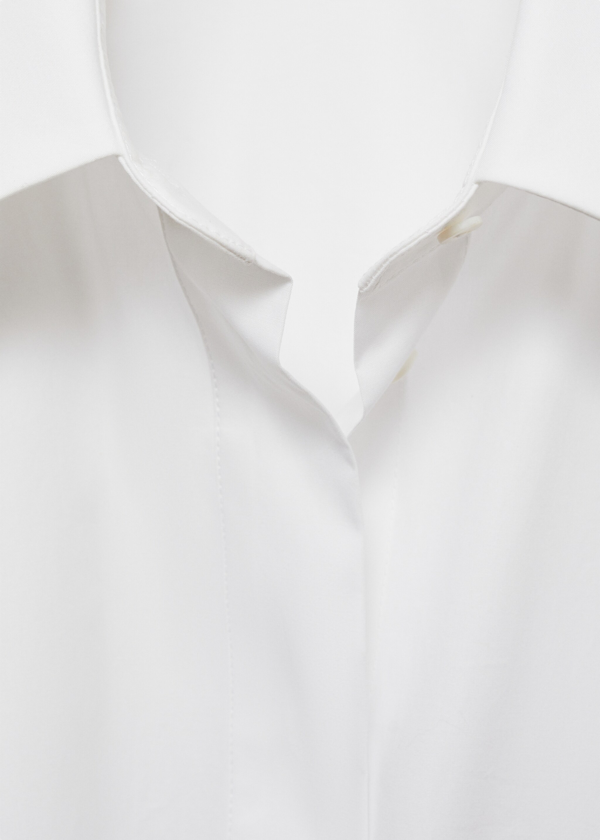 Chemise coton oversize - Détail de l'article 8, Blanc cassé. Ref: 87063274-00.