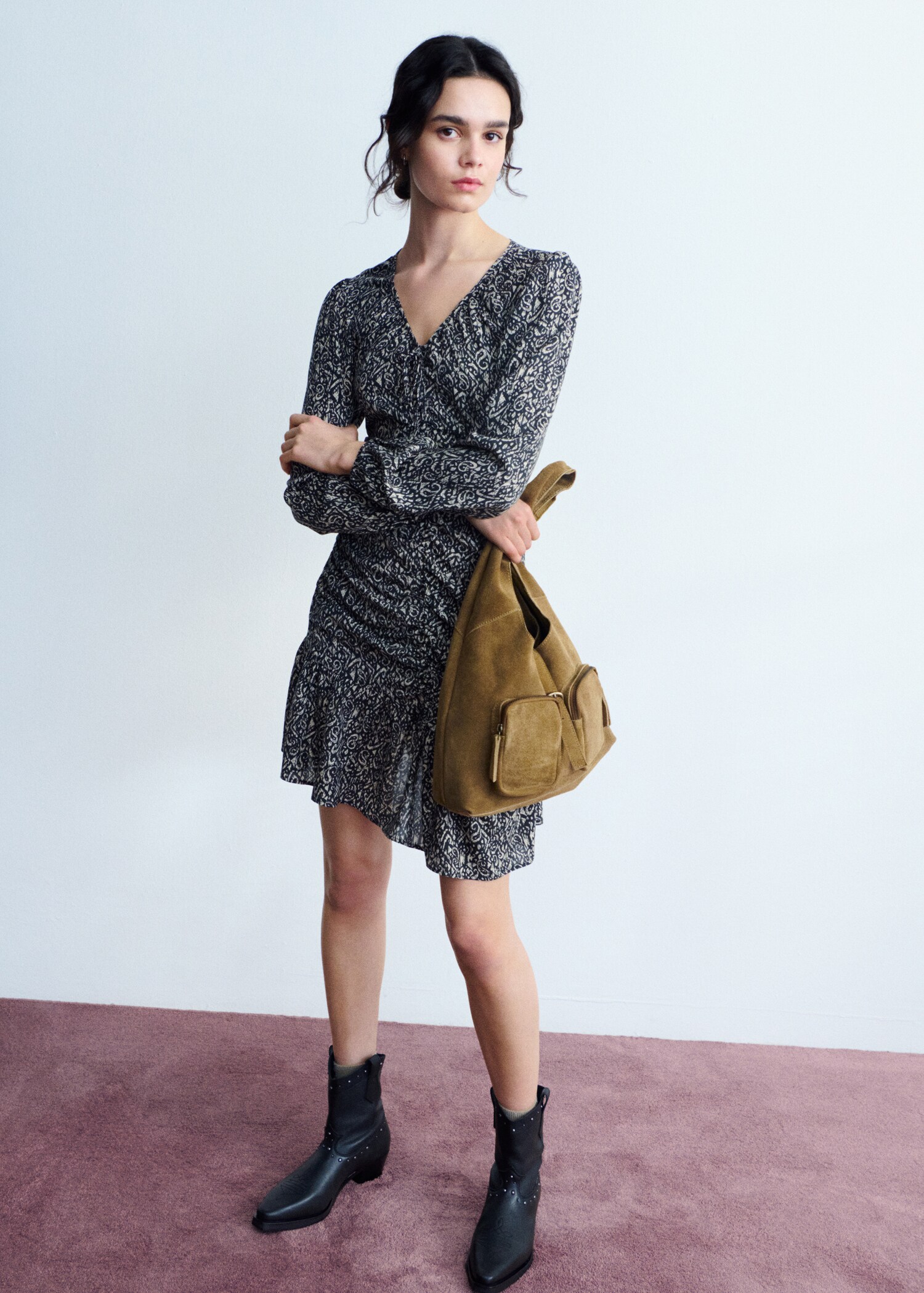 Printed ruched dress - Details of the article 5