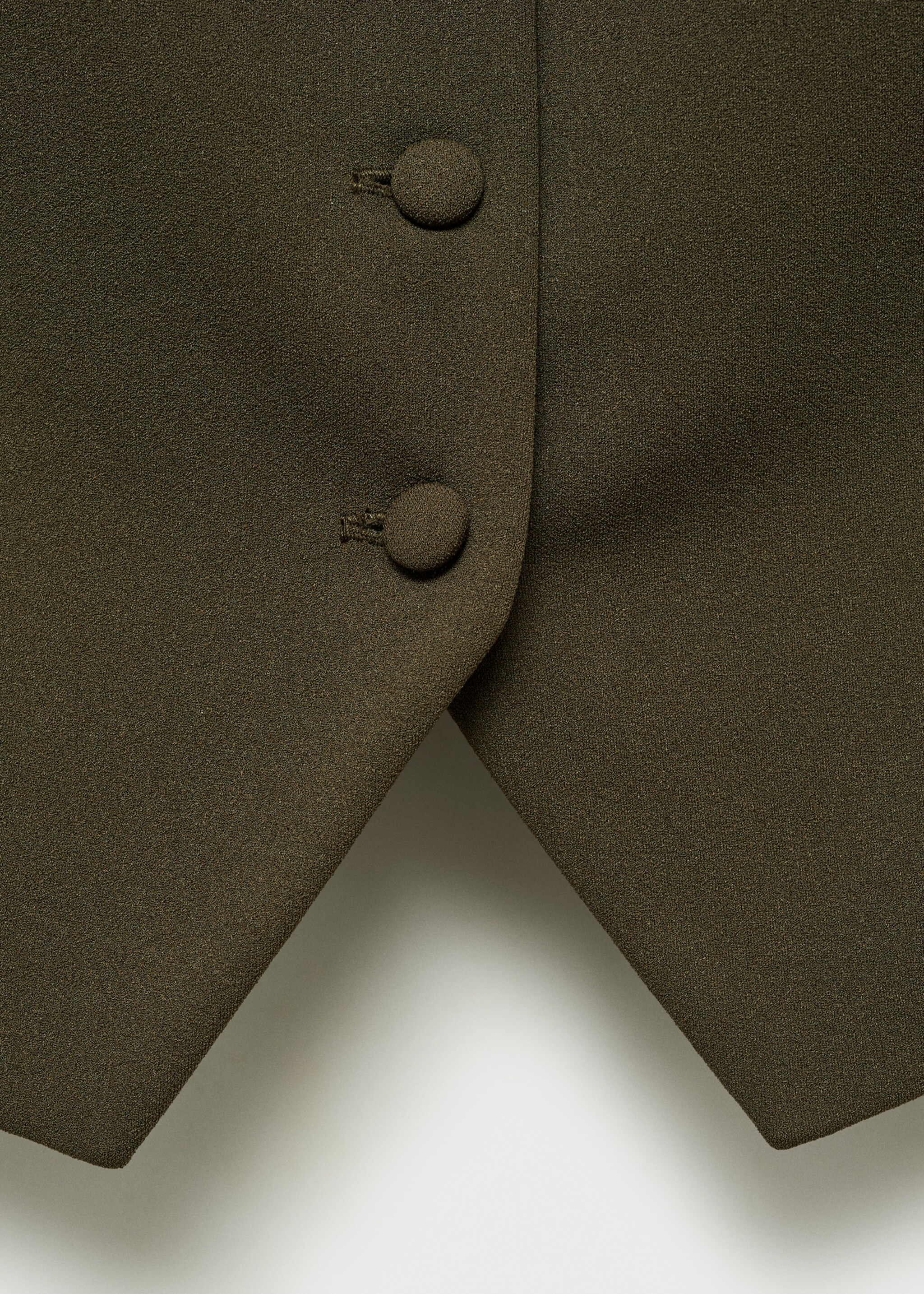 Suit waistcoat with buttons - Details of the article 0, Khaki. Ref: 87063279-00.