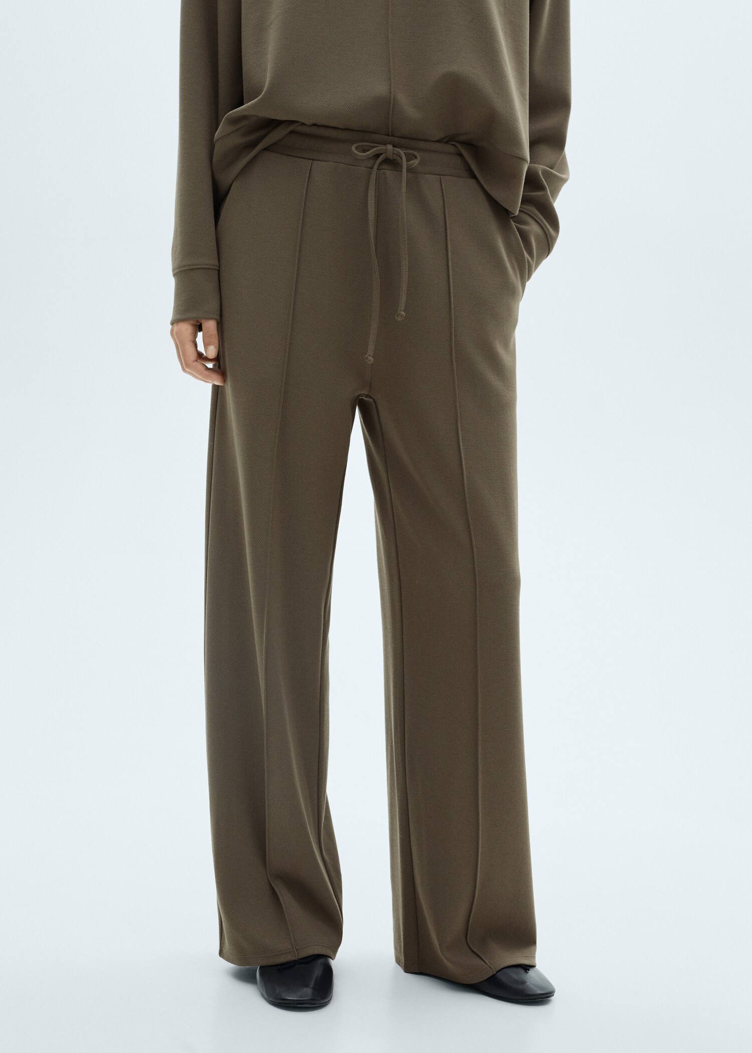 Wide leg jogger trousers - Medium plane