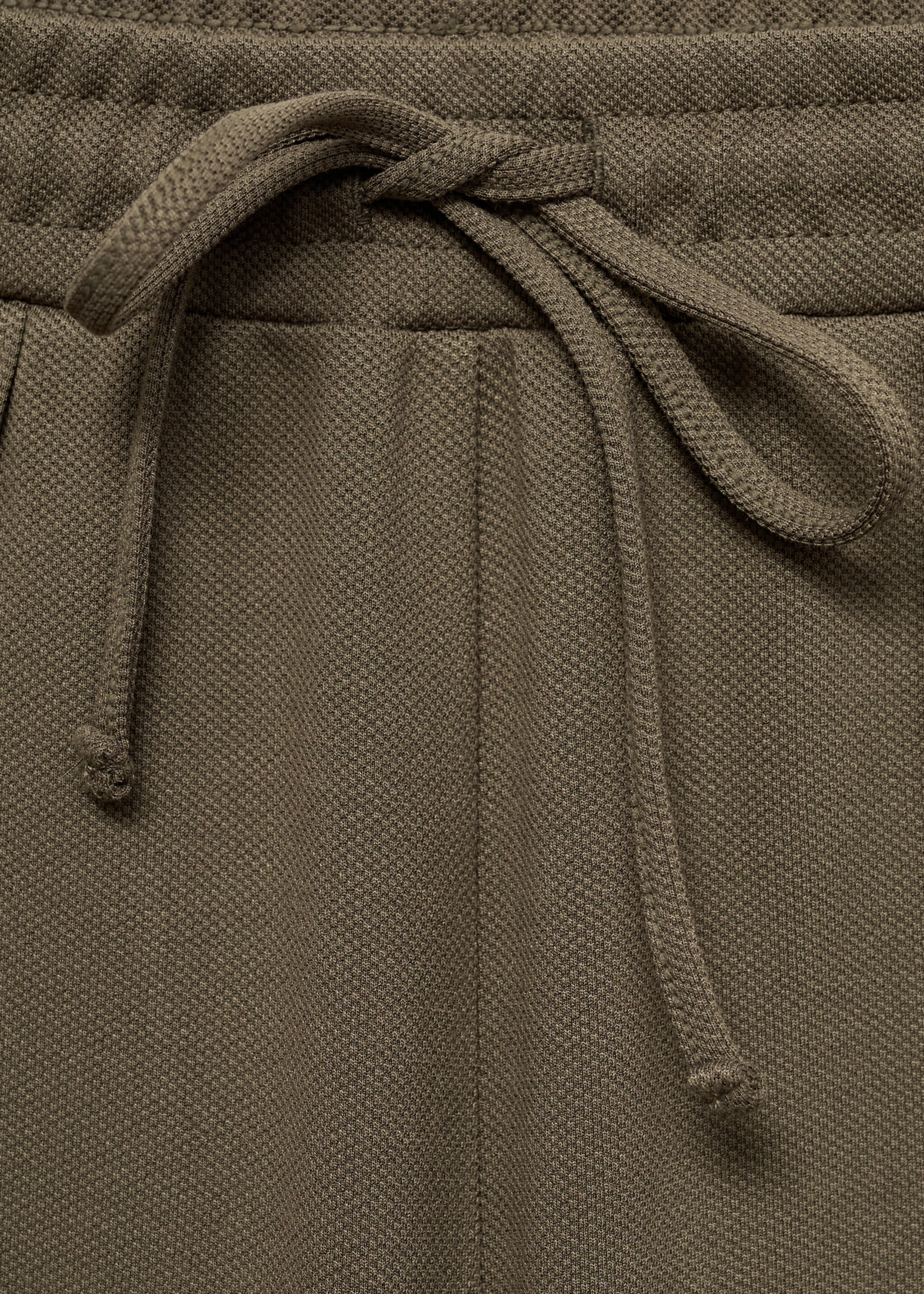 Wide leg jogger trousers - Details of the article 8, Khaki. Ref: 87063280-00.