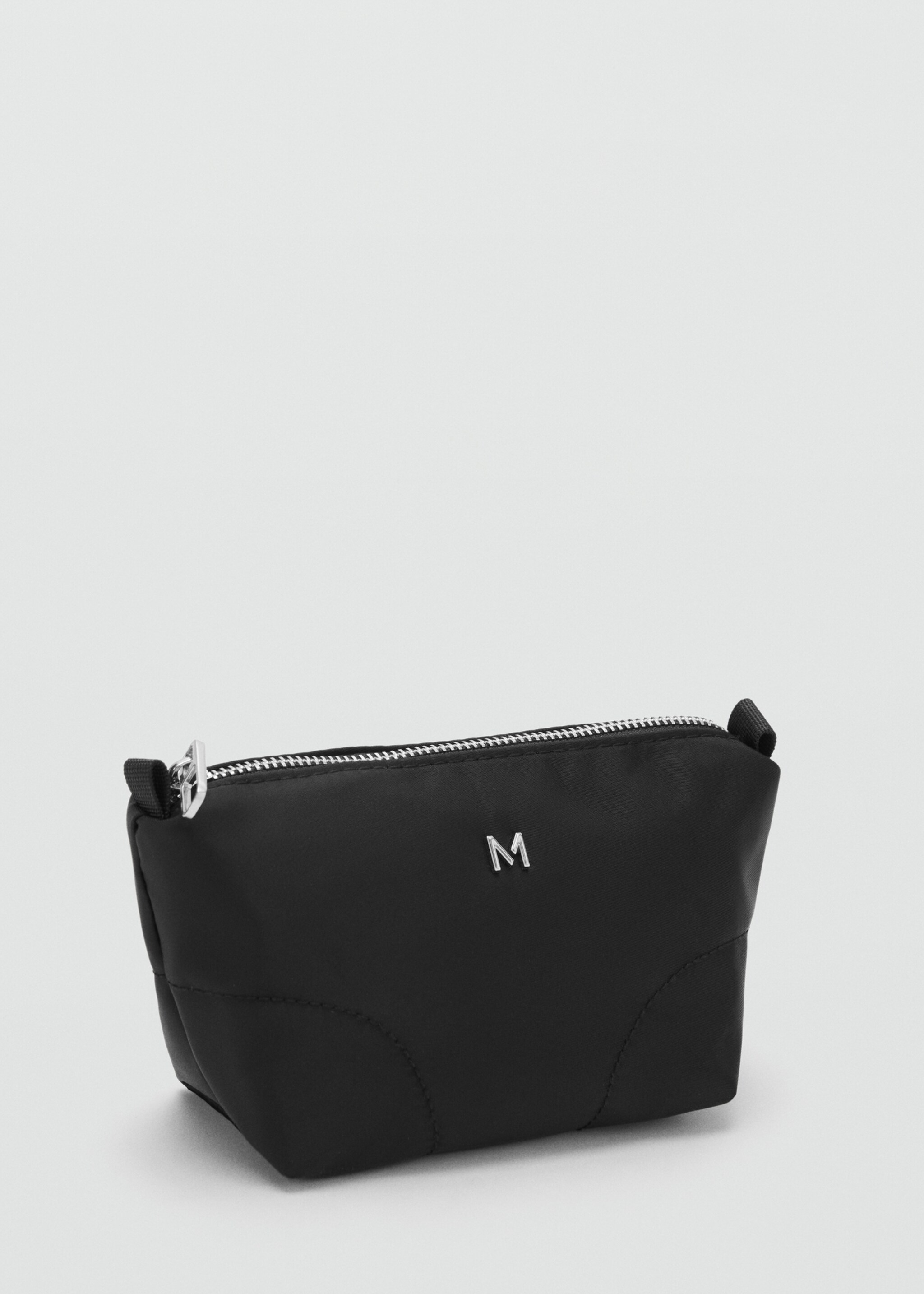 Neceser nylon cremallera - Plano medio, Negro. Ref: 87063285-00.