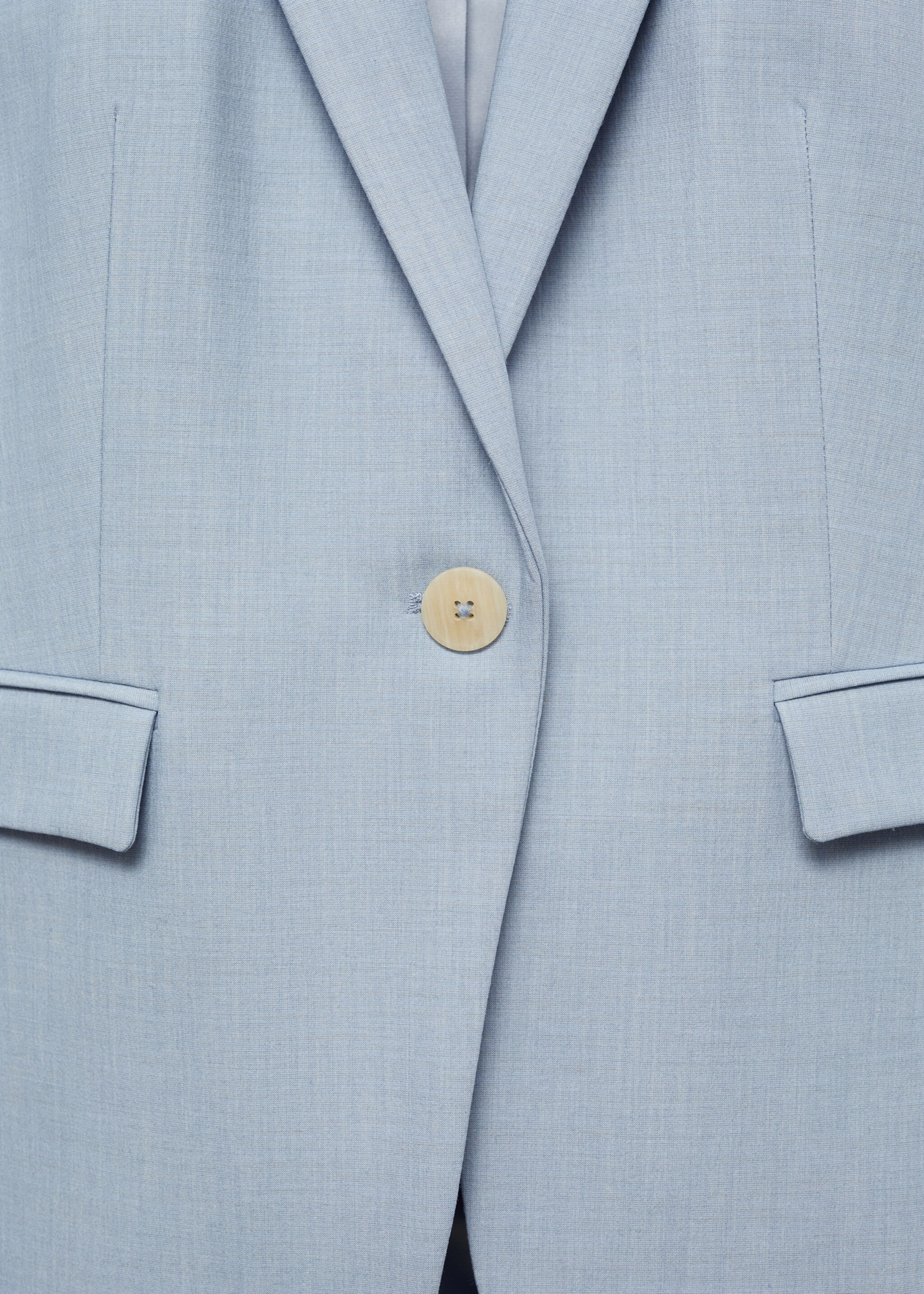 Fitted suit blazer - Details of the article 0, Sky Blue. Ref: 87063292-00.