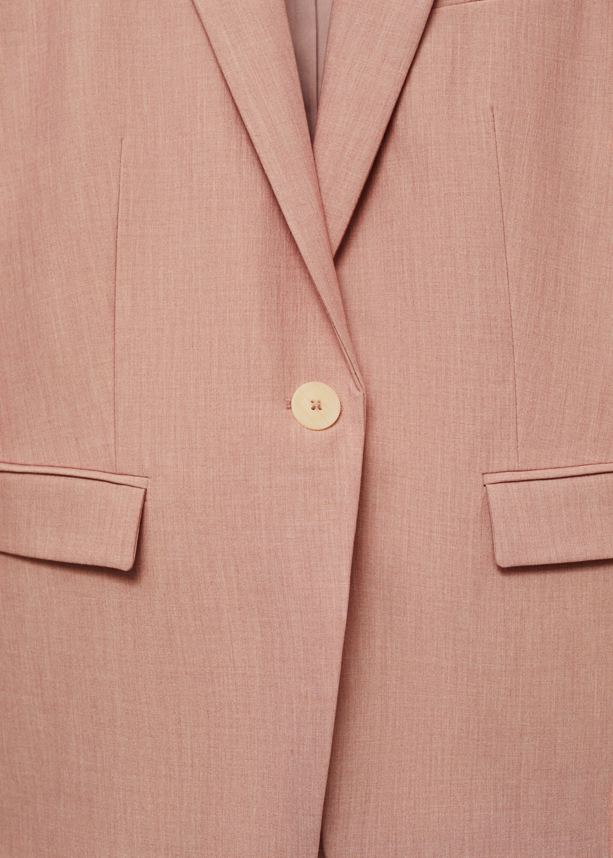 Fitted suit blazer - Details of the article 0, Pastel Pink. Ref: 87063292-00.