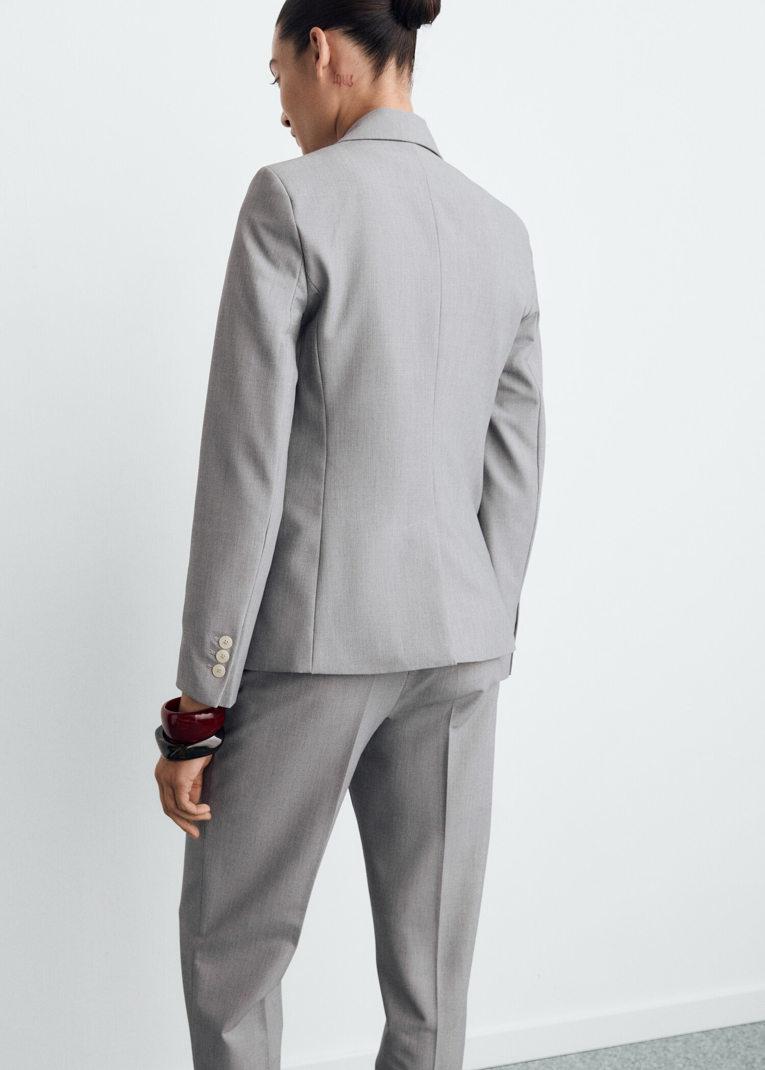 Fitted suit blazer - Reverse of the article