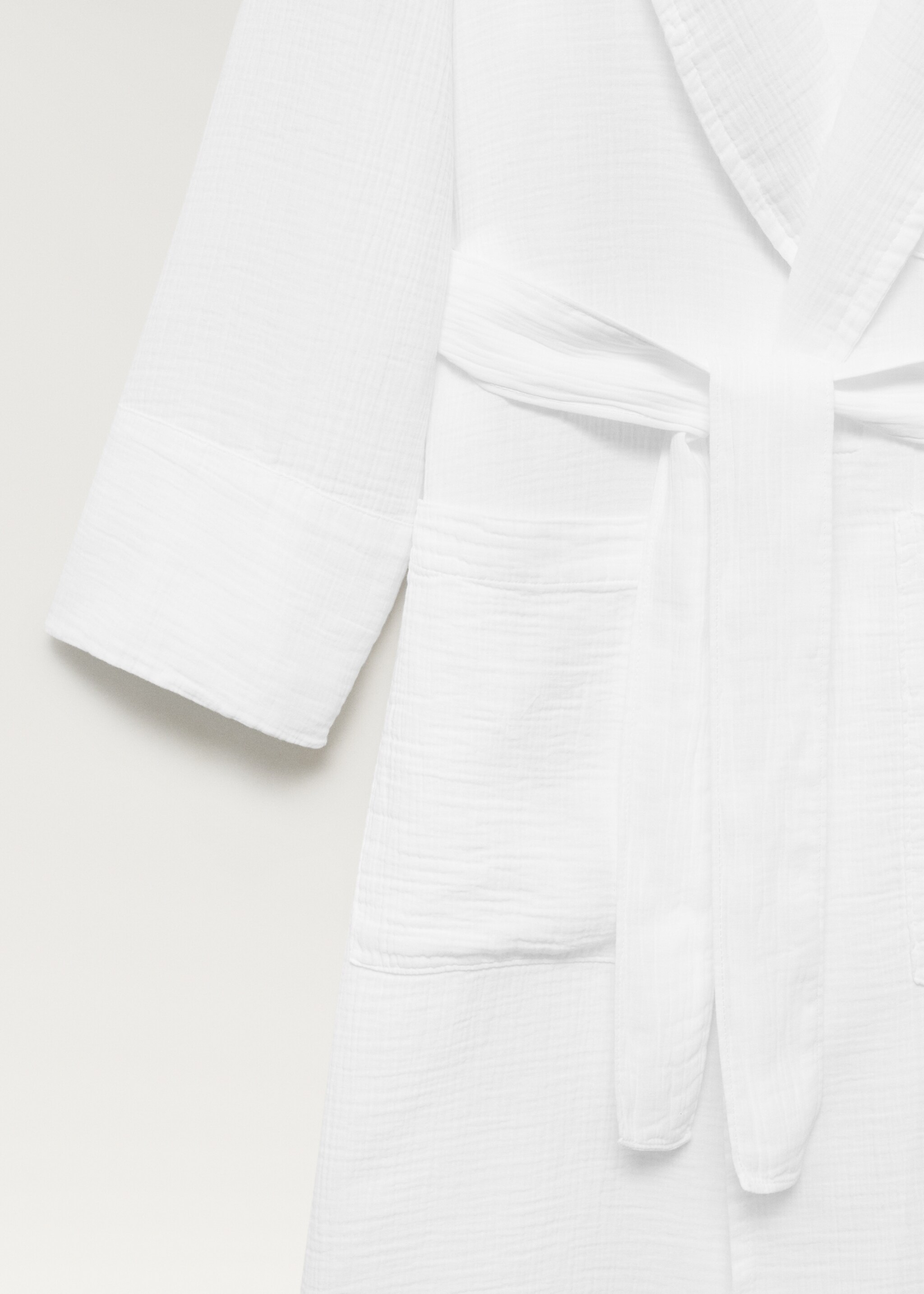 Peignoir coton doux - Détail de l'article 1, Blanc. Ref: 87063295-00.