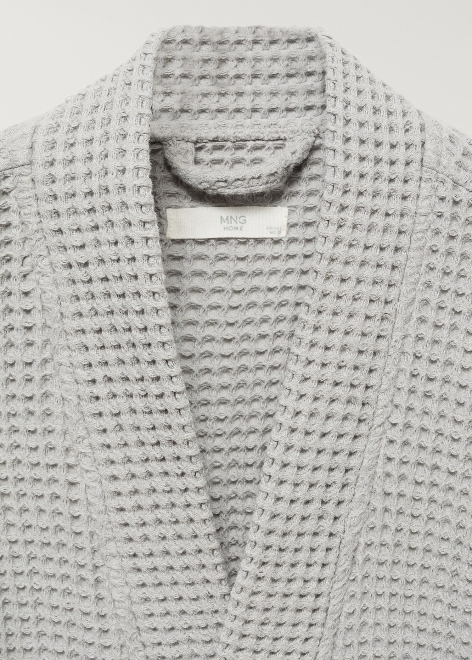 Washed waffle dressing gown - Details of the article 1