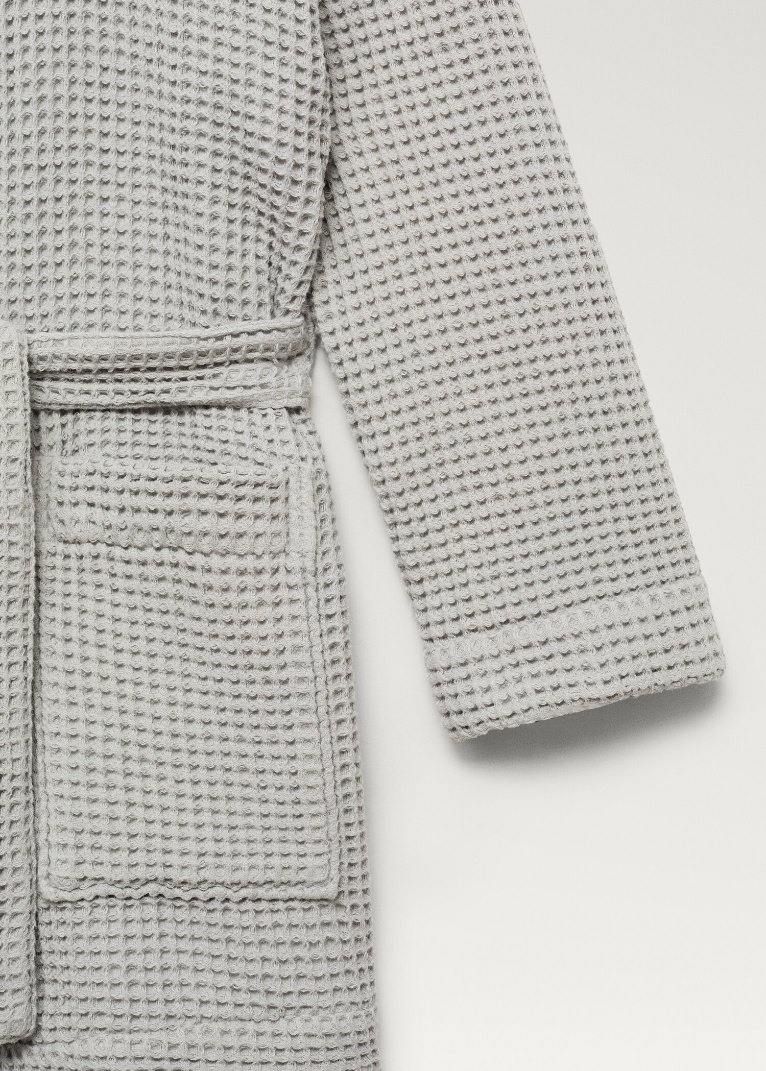 Washed waffle dressing gown - Details of the article 2