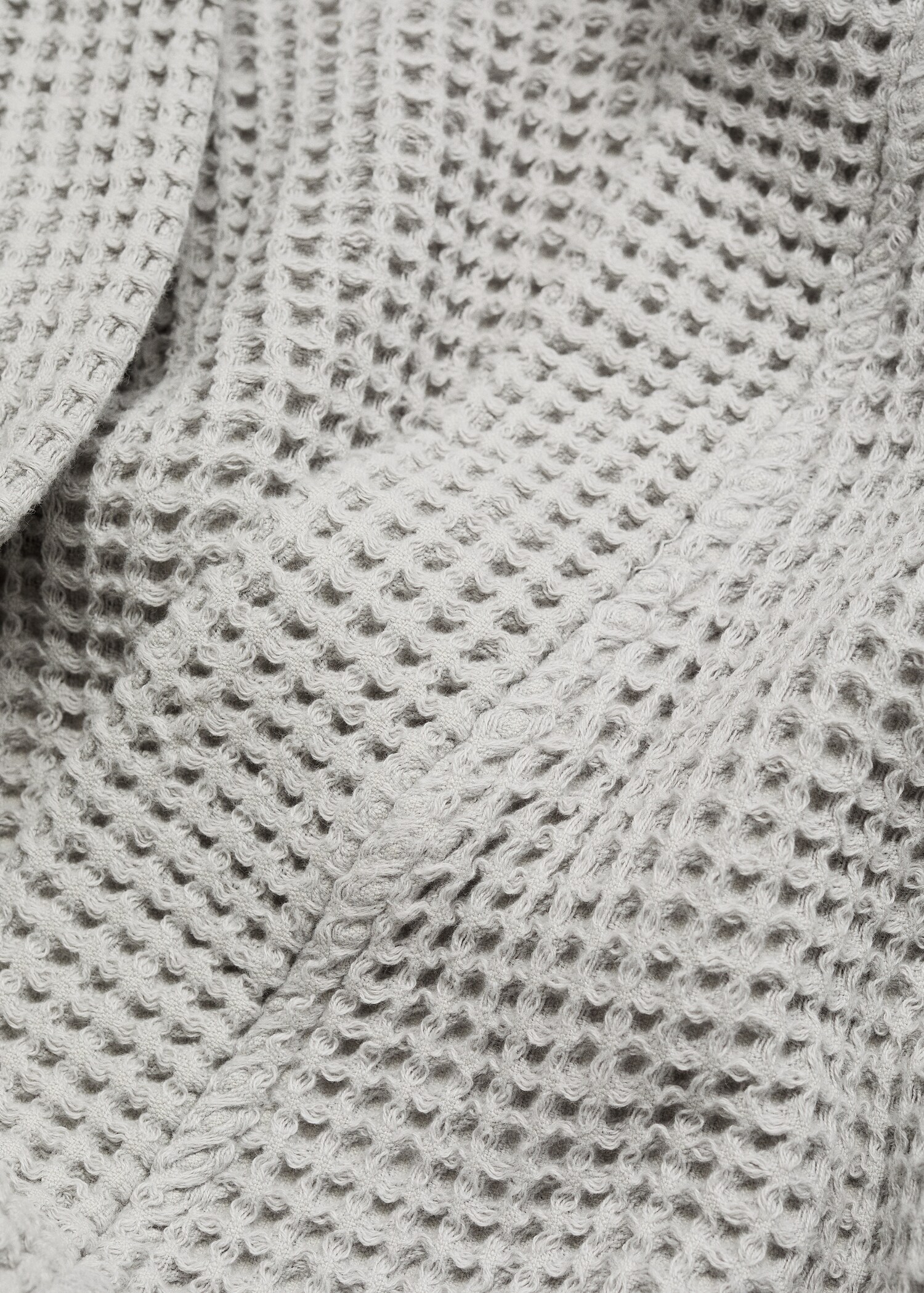 Washed waffle dressing gown - Details of the article 3