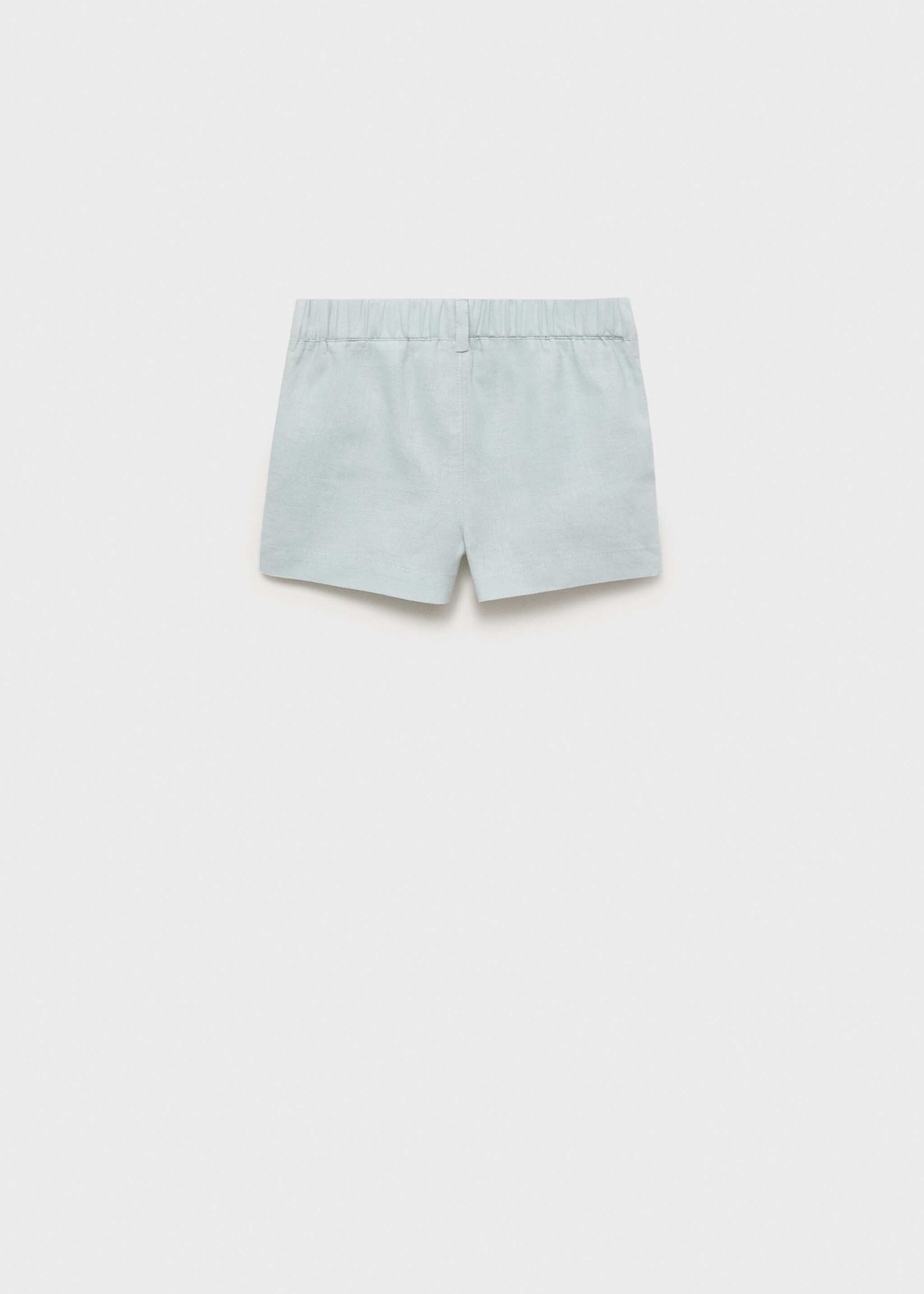 Lniane bermudy - Tylna strona artykułu, Błękitny. Ref: 87063634-00.