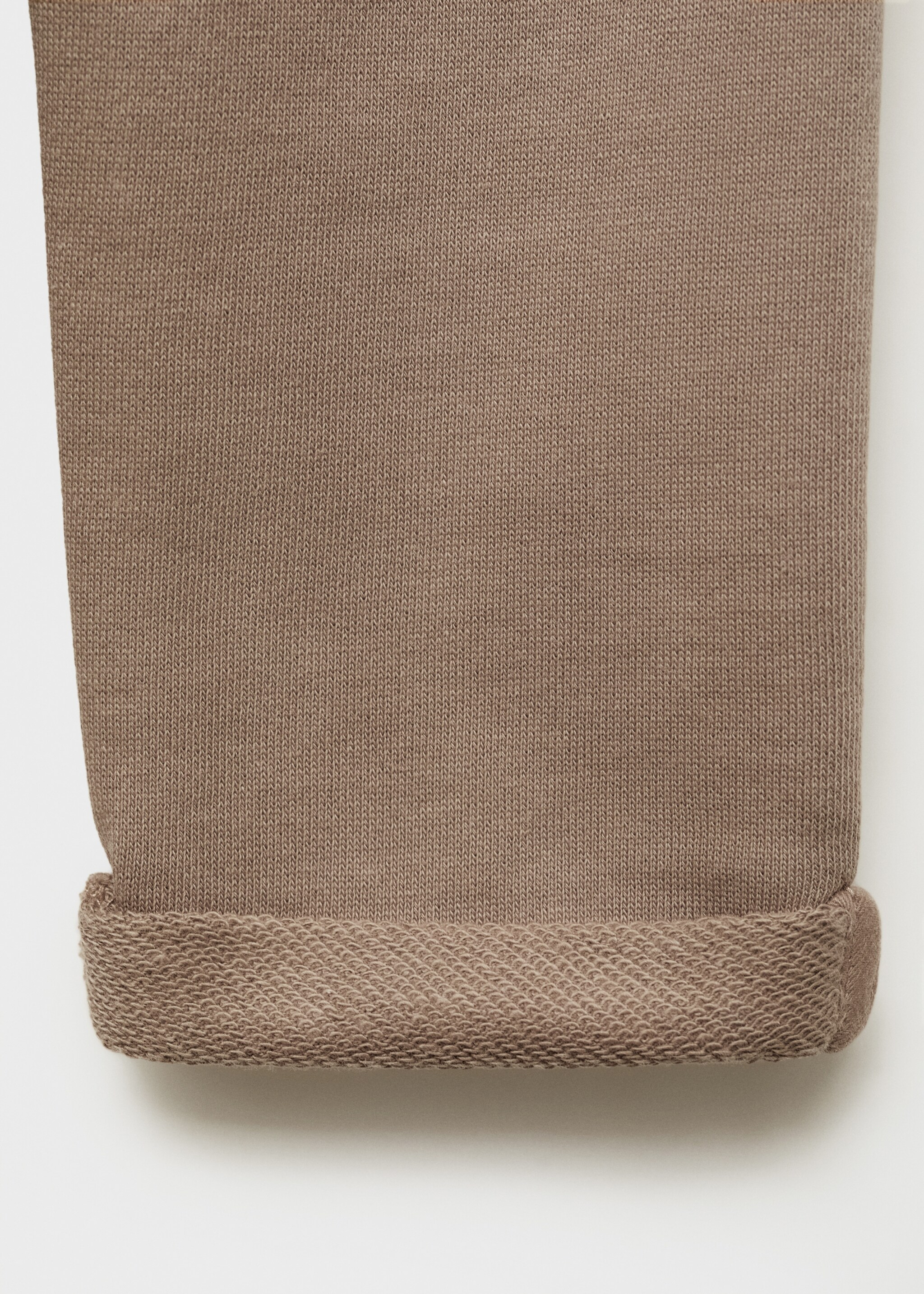 Jogger-Hose aus Baumwolle - Detail des Artikels 0, Mittelbraun. Ref: 87063635-00.