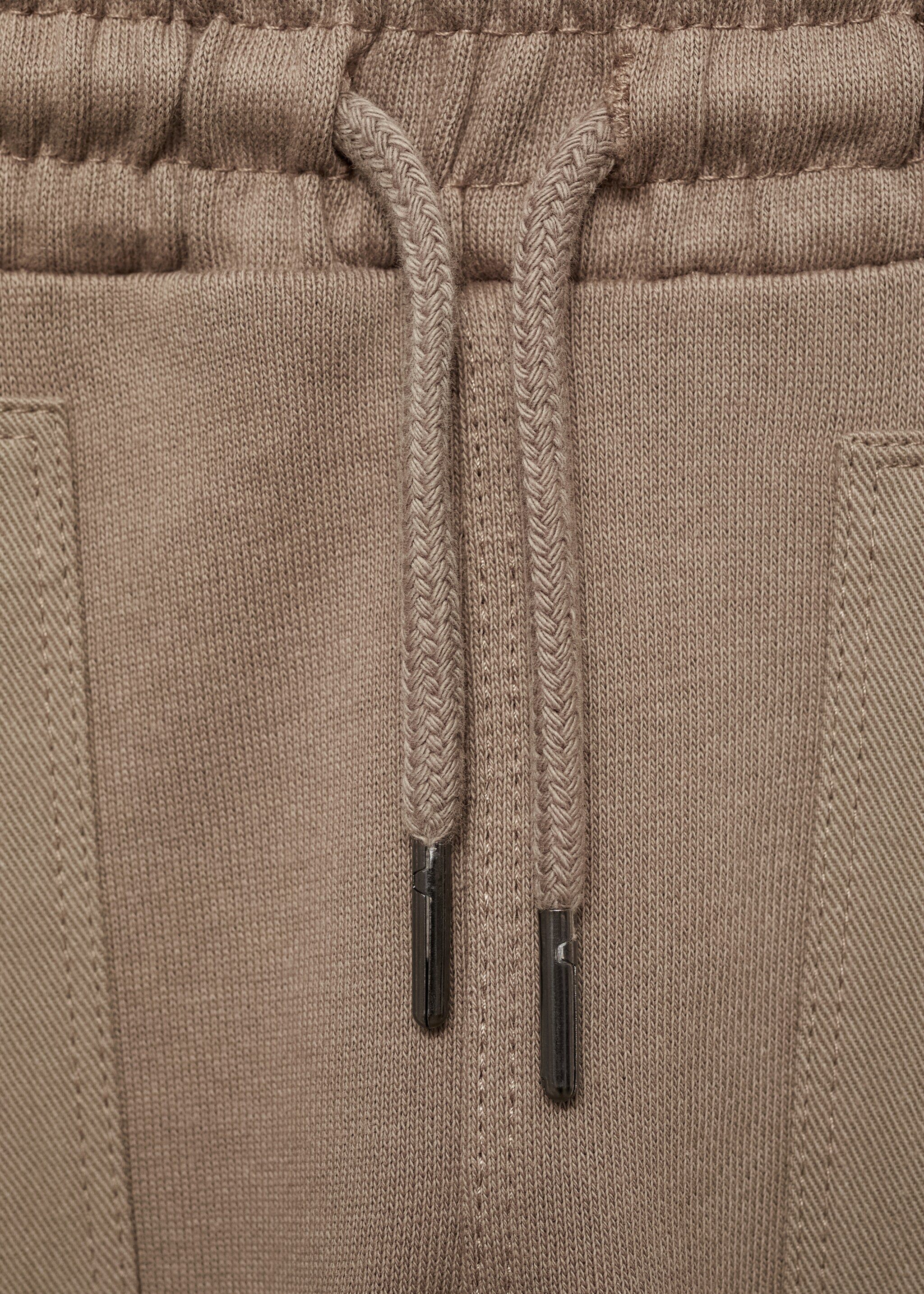 Jogger-Hose aus Baumwolle - Detail des Artikels 8, Mittelbraun. Ref: 87063635-00.