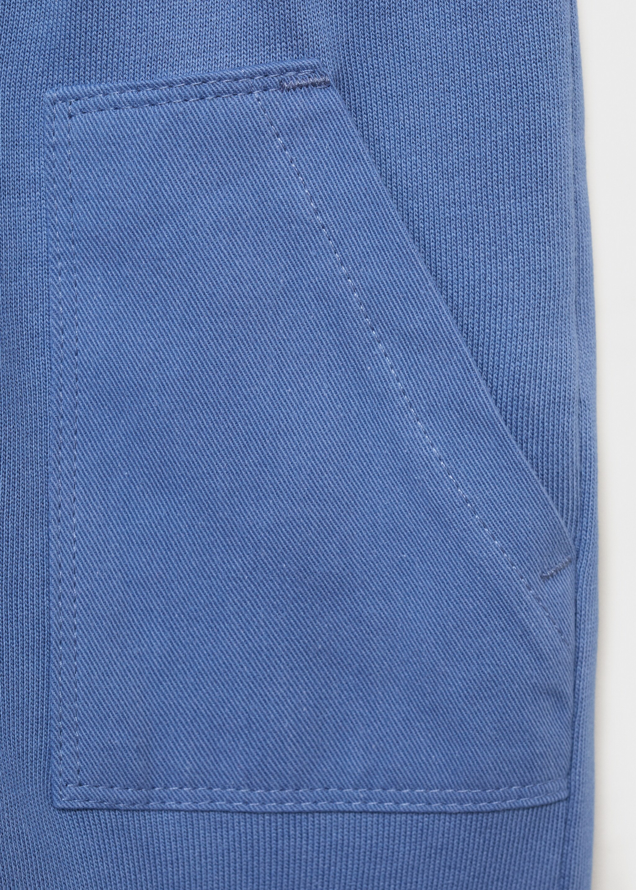 Cotton jogger-style trousers - Details of the article 0, Blue. Ref: 87063635-00.