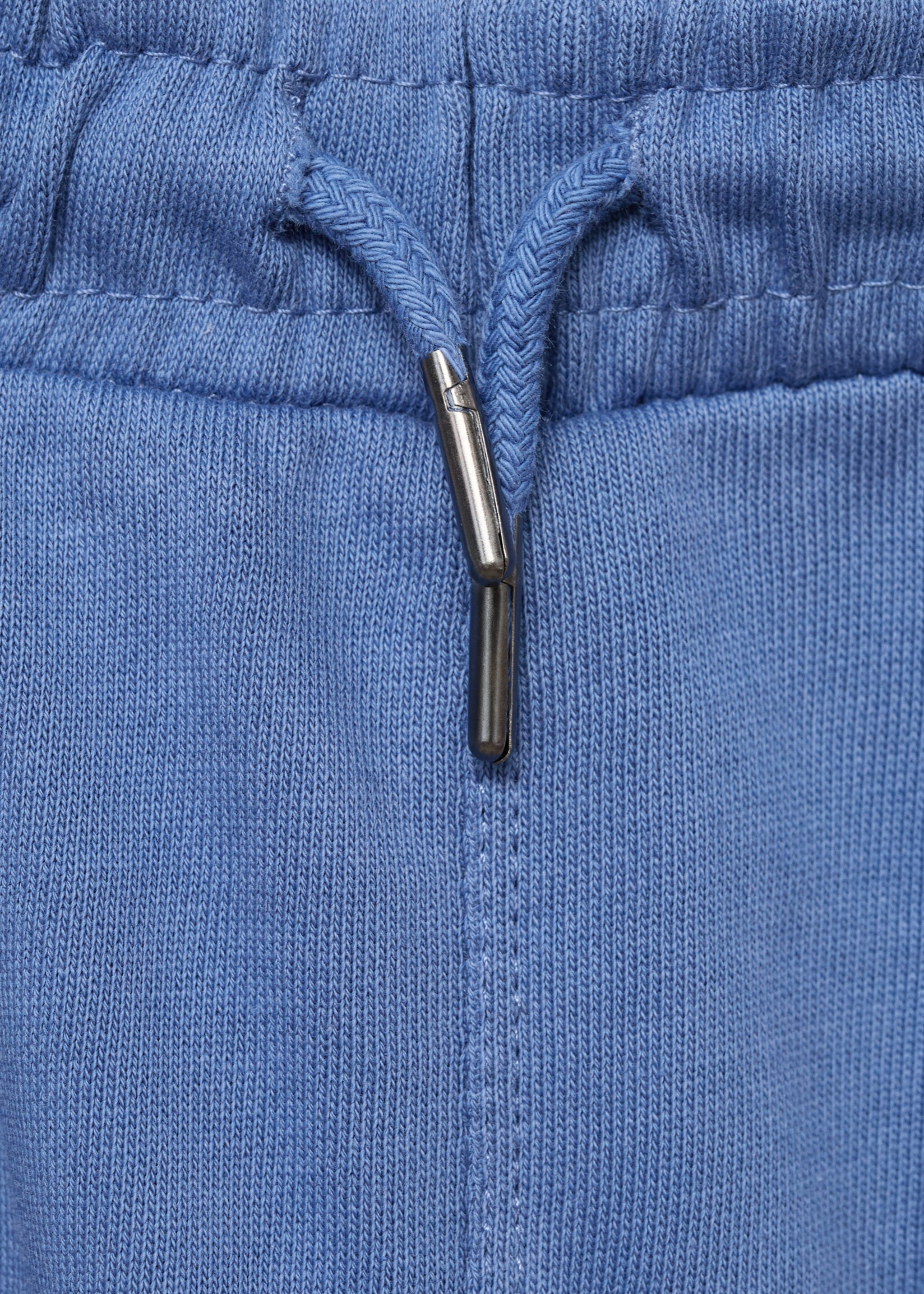 Cotton jogger-style trousers - Details of the article 8, Blue. Ref: 87063635-00.