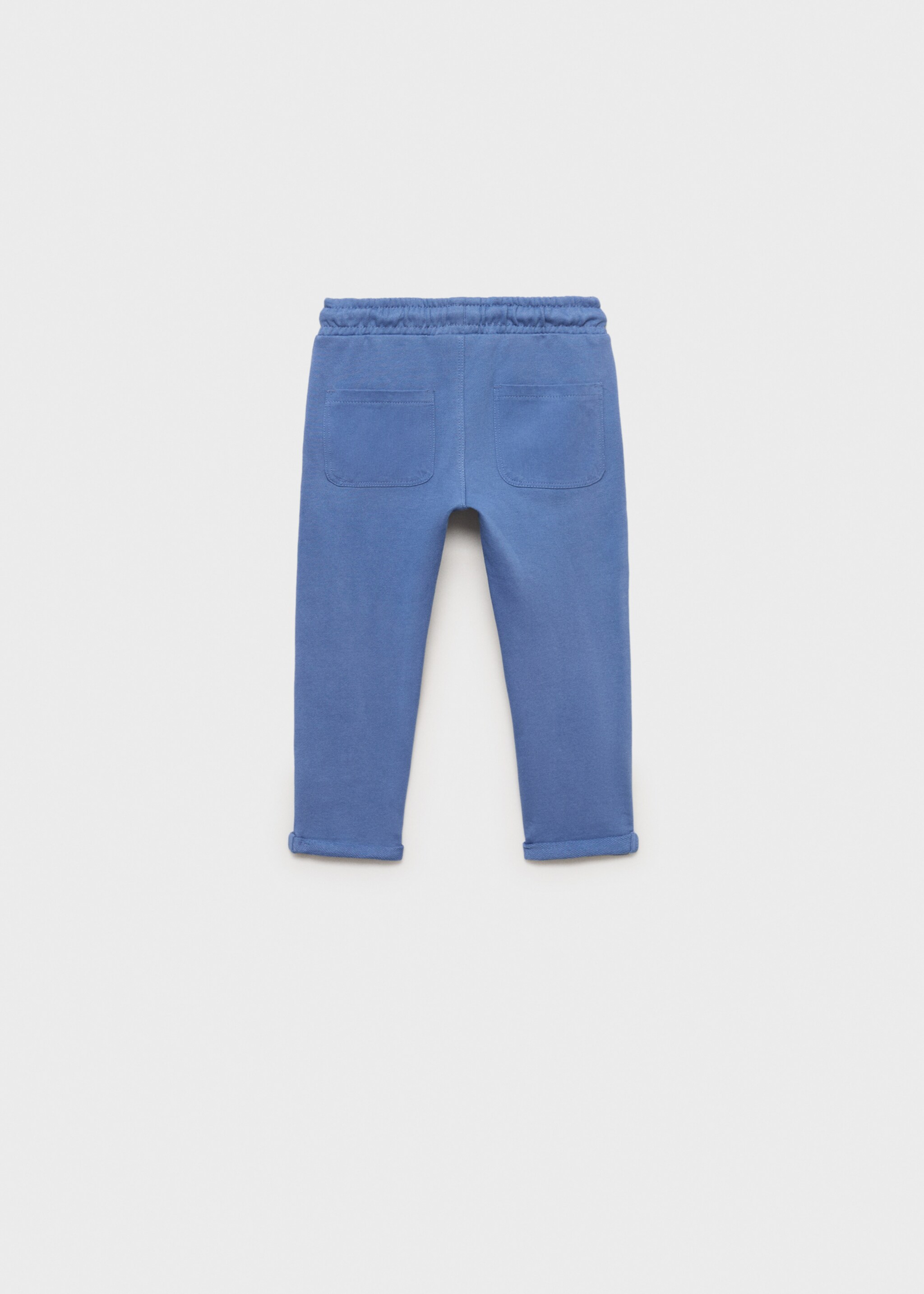 Cotton jogger-style trousers - Reverse of the article, Blue. Ref: 87063635-00.