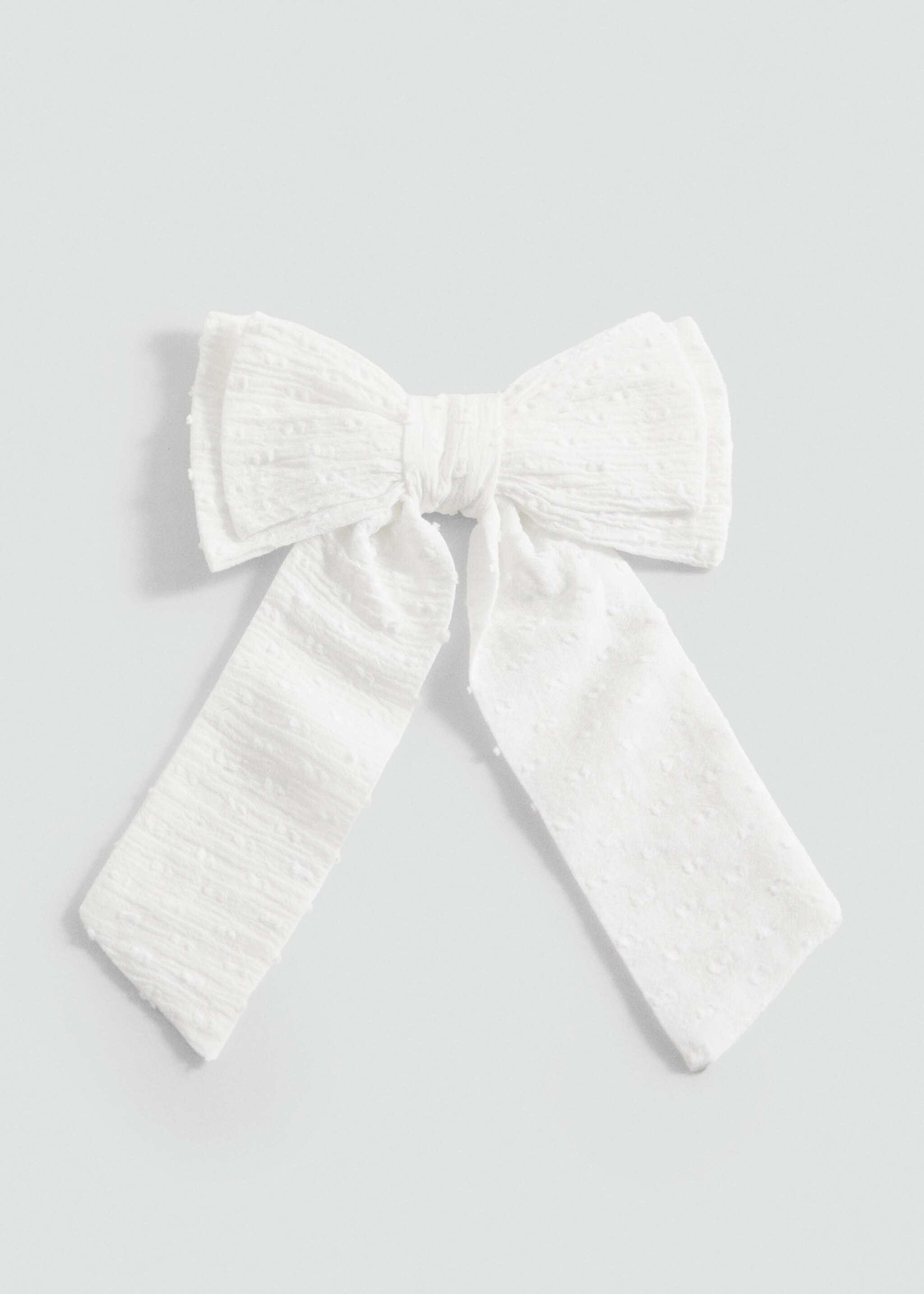 Plumeti bow barrette - Article without model, White. Ref: 87063639-00.