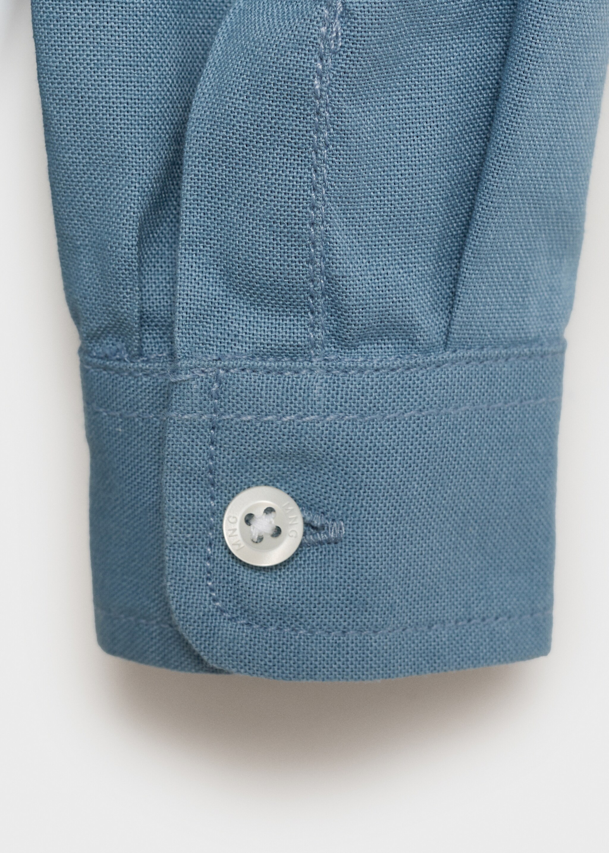 Polo style cotton shirt - Details of the article 0, Blue. Ref: 87063641-00.