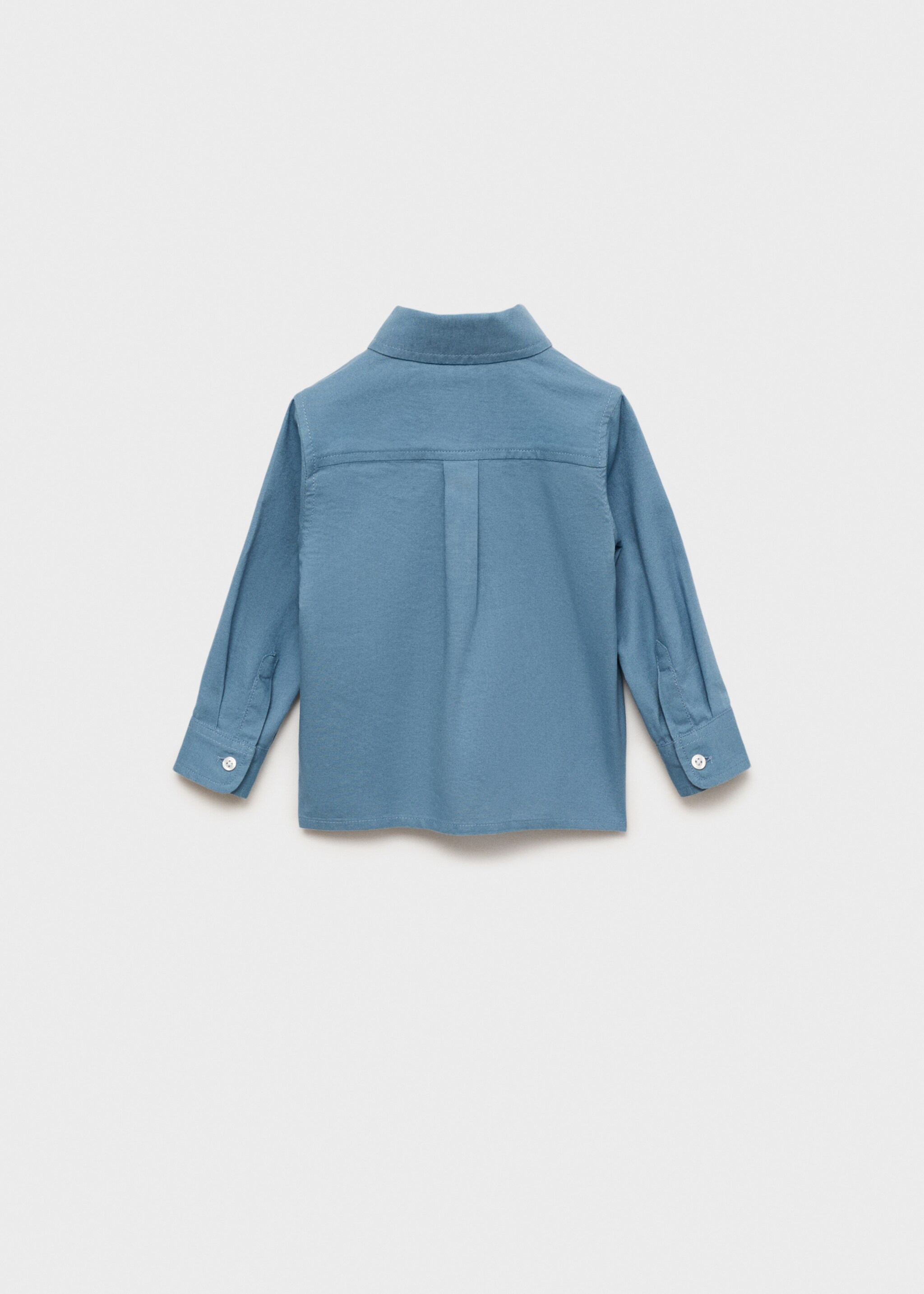 Polo style cotton shirt - Reverse of the article, Blue. Ref: 87063641-00.
