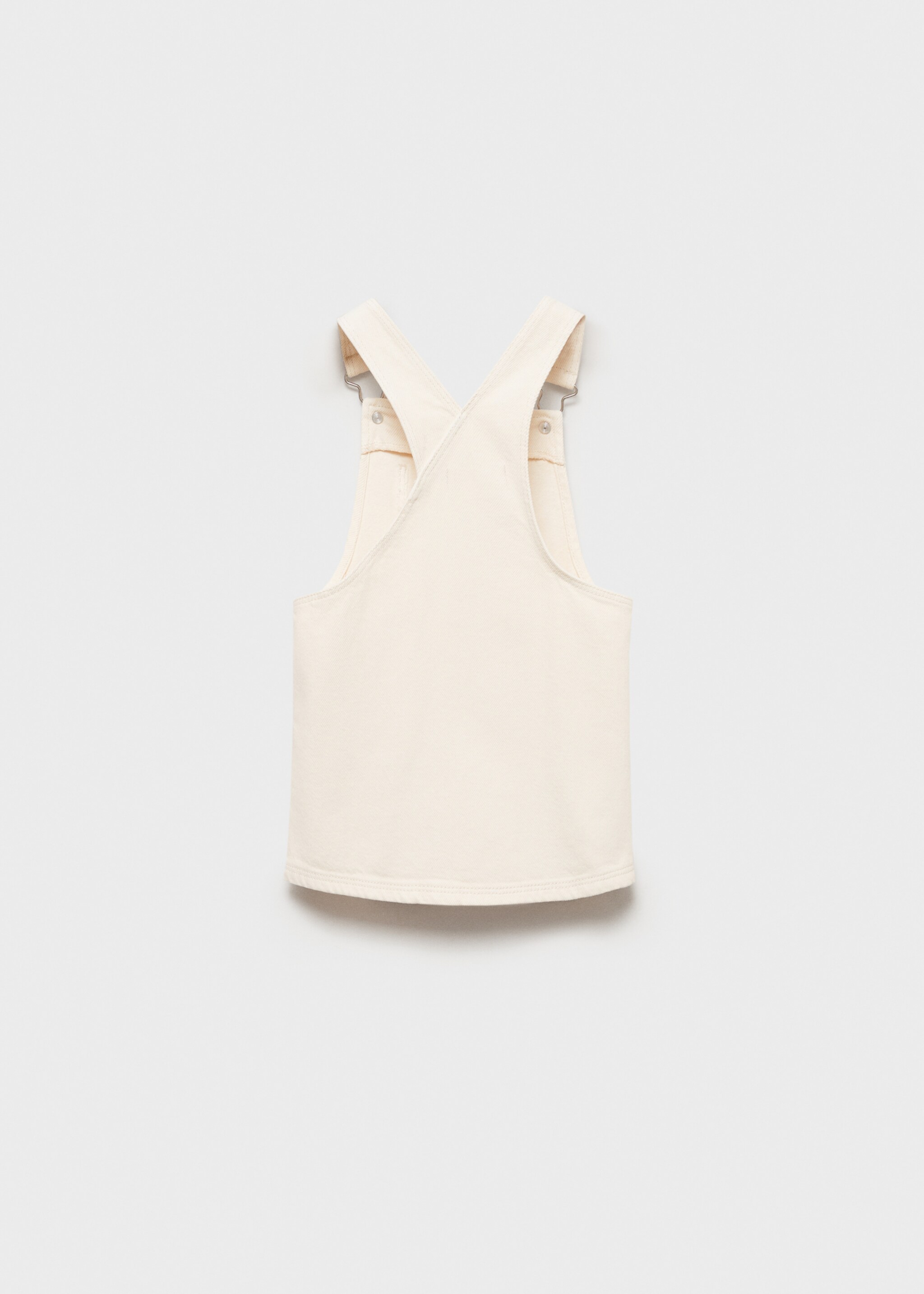 Korte denim overgooier - Achterkant van het artikel, Ecru. Ref: 87063642-00.